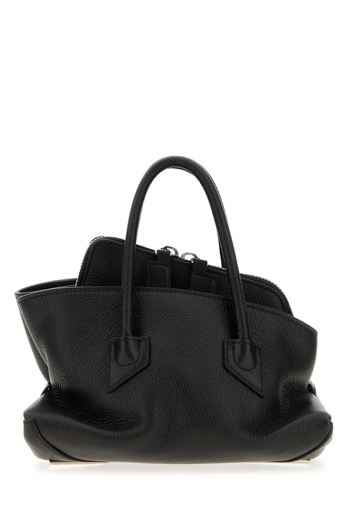 The Attico Women Black Leather Mini La Passeggiata Handbag THE ATTICO