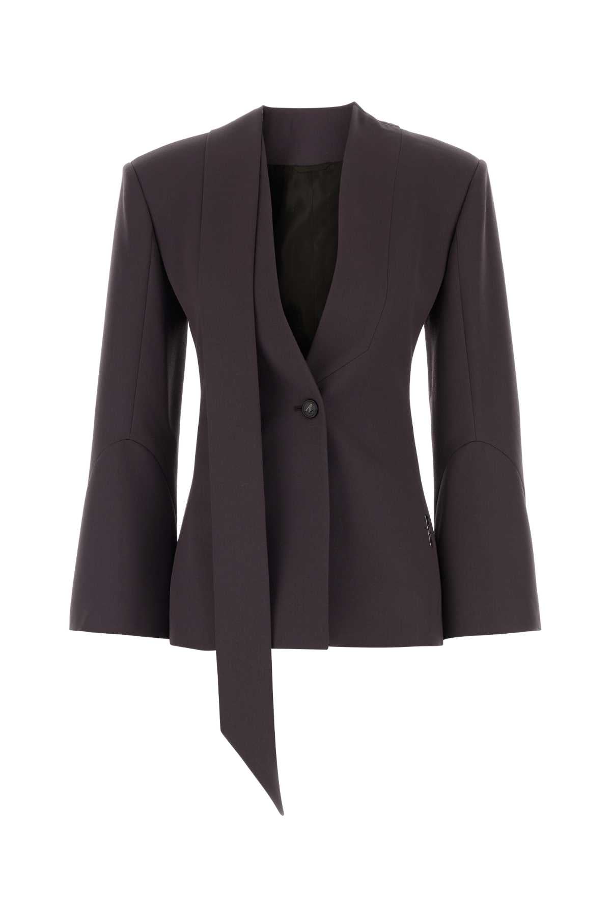 The Attico Women Plum Wool Blazer THE ATTICO