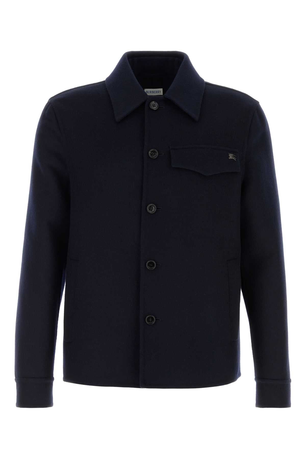 Burberry Men Midnight Blue Flannel Shirt BURBERRY