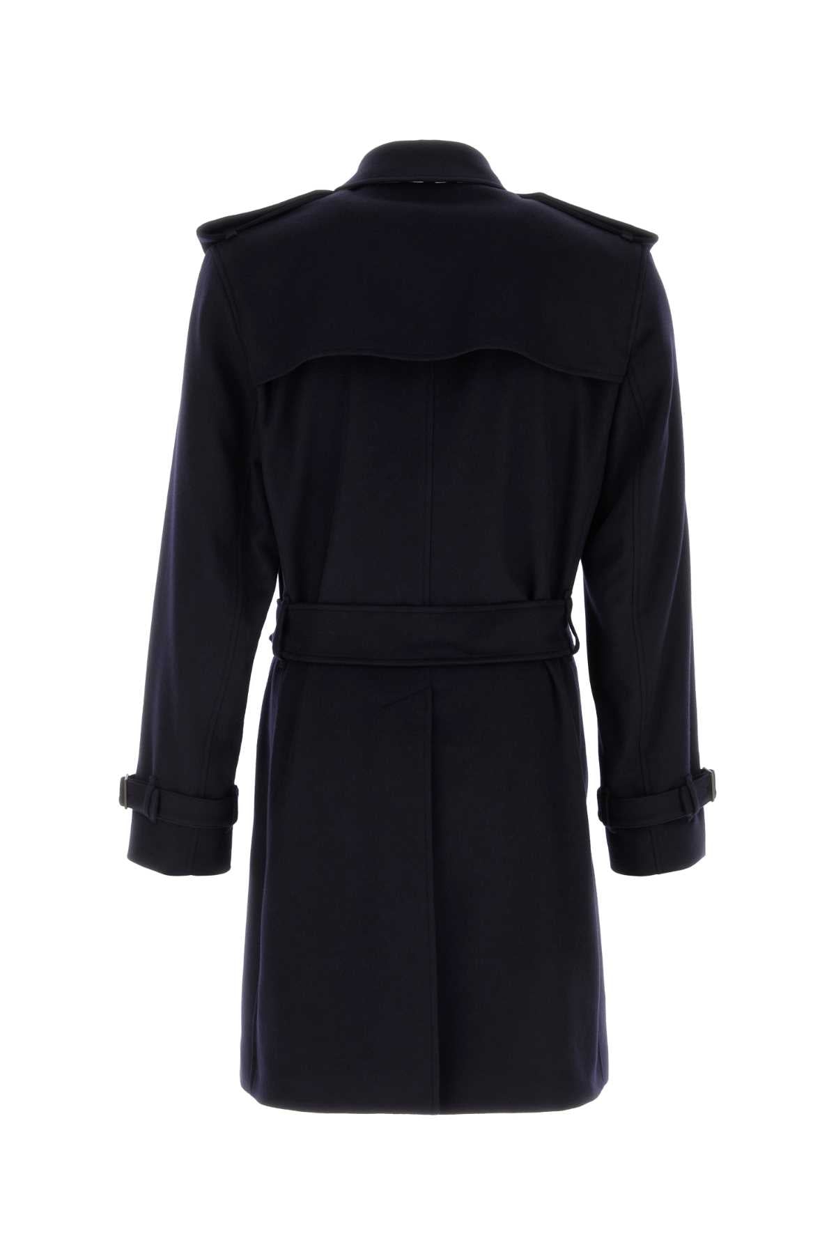 Burberry Men Midnight Blue Cashmere Coat BURBERRY
