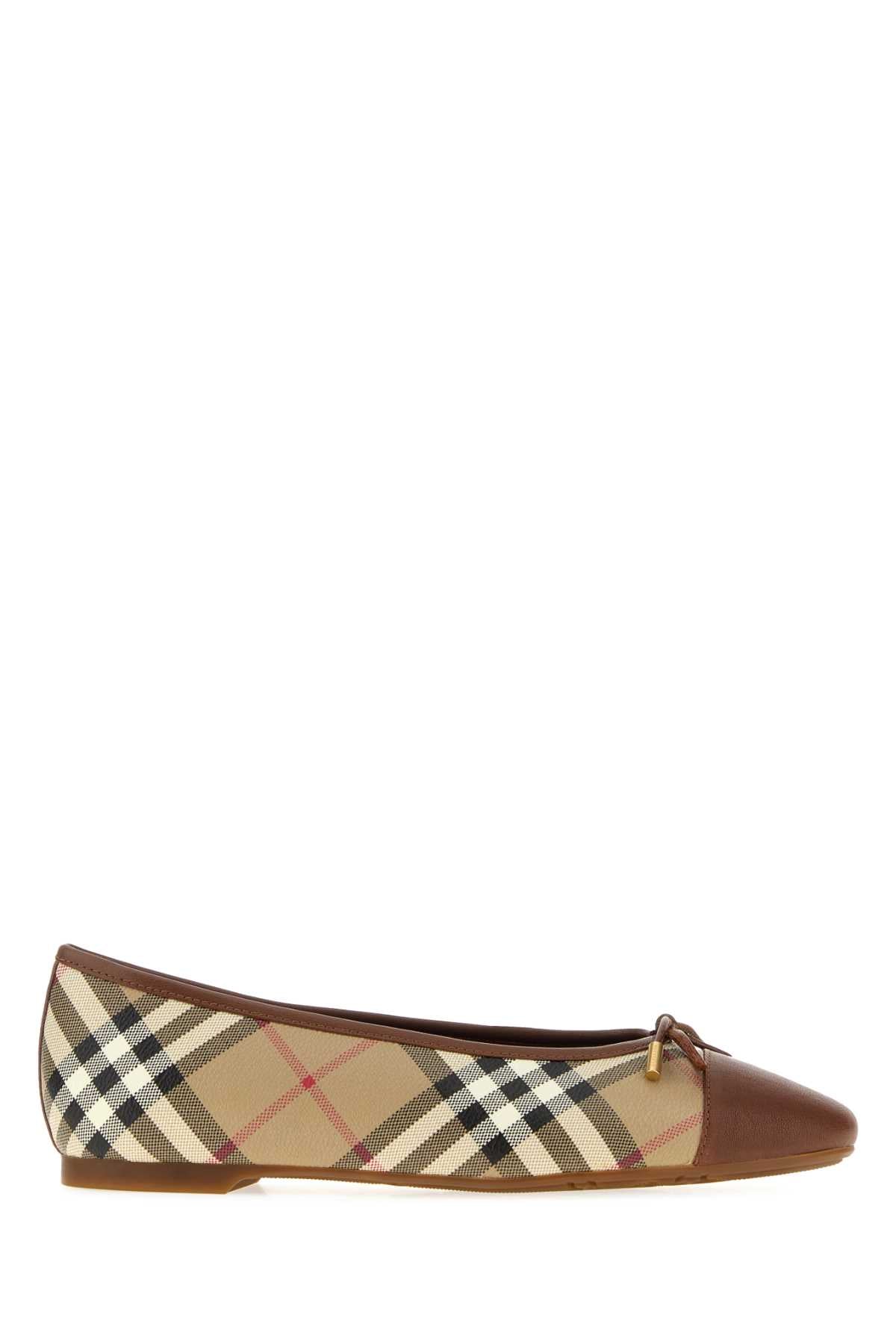 Burberry Women Printed Canvas Highgate Ballerinas BURBERRY