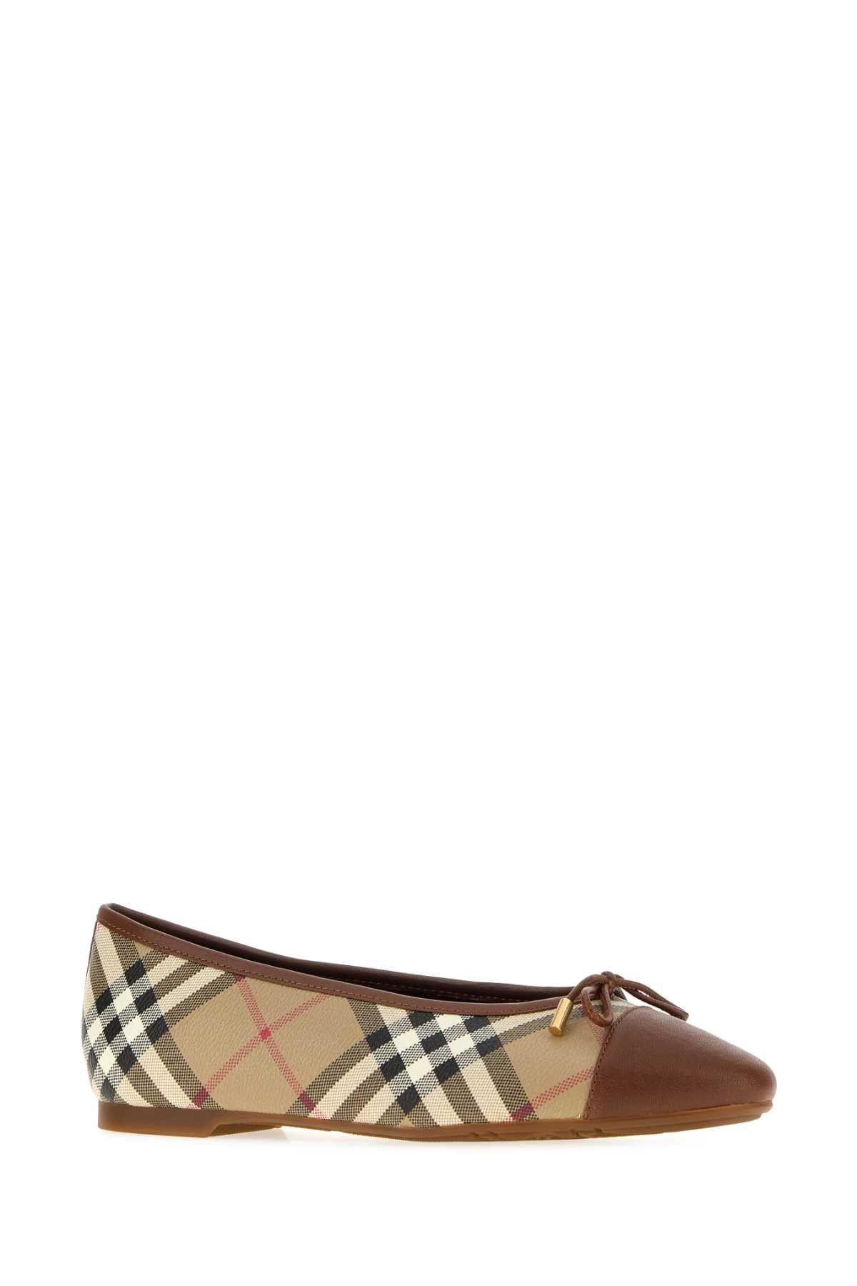 Burberry Women Printed Canvas Highgate Ballerinas BURBERRY