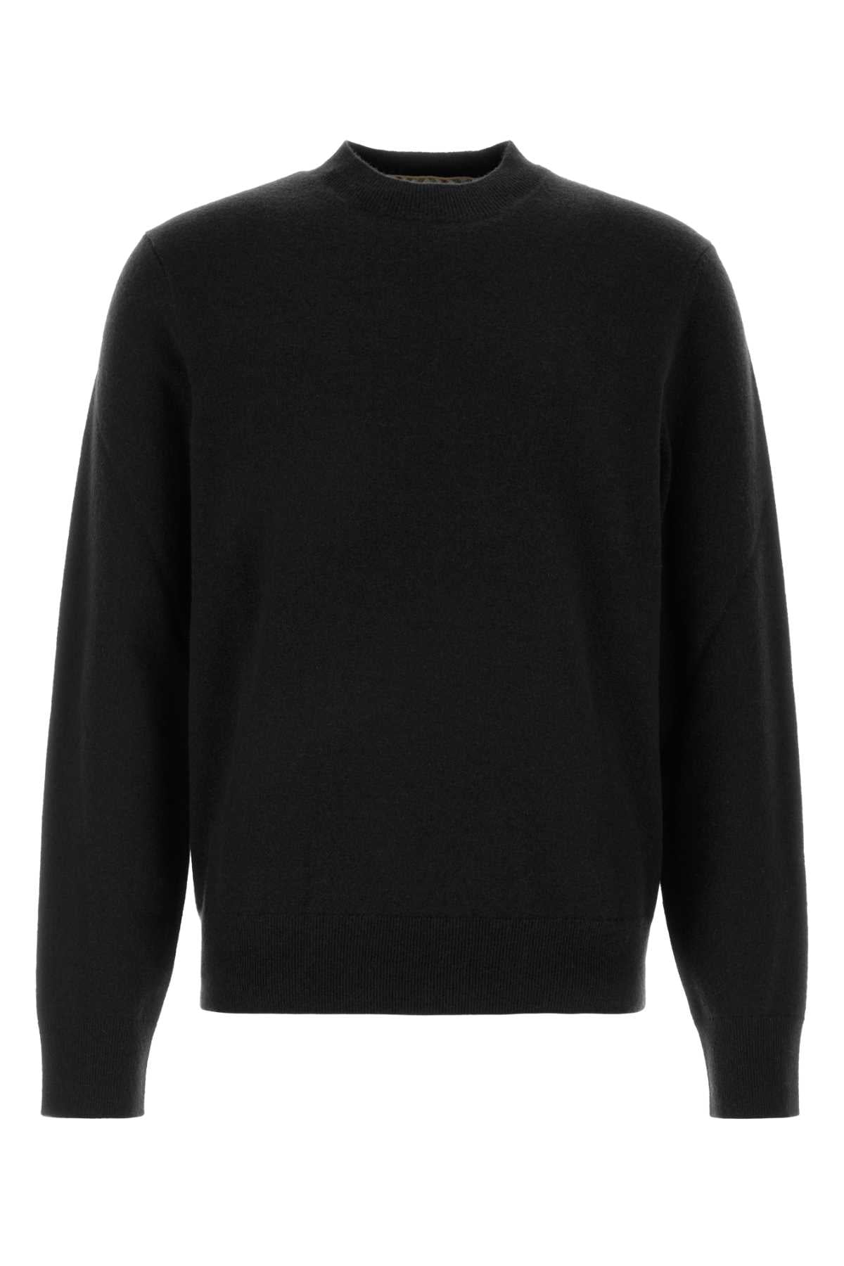 Burberry Men Black Stretch Cashmere Blend Sweater BURBERRY