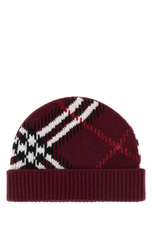 Burberry Women Embroidered Cashmere Blend Beanie Hat BURBERRY