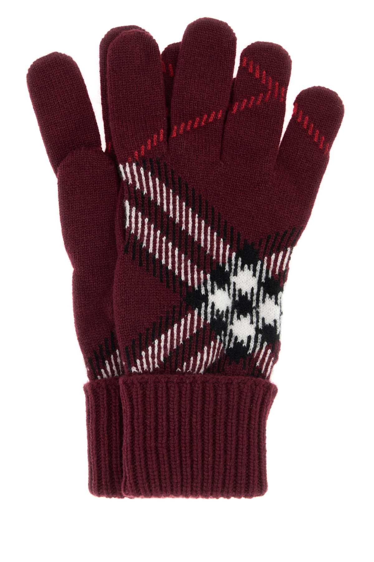 Burberry Women Embroidered Cashmere Blend Gloves BURBERRY