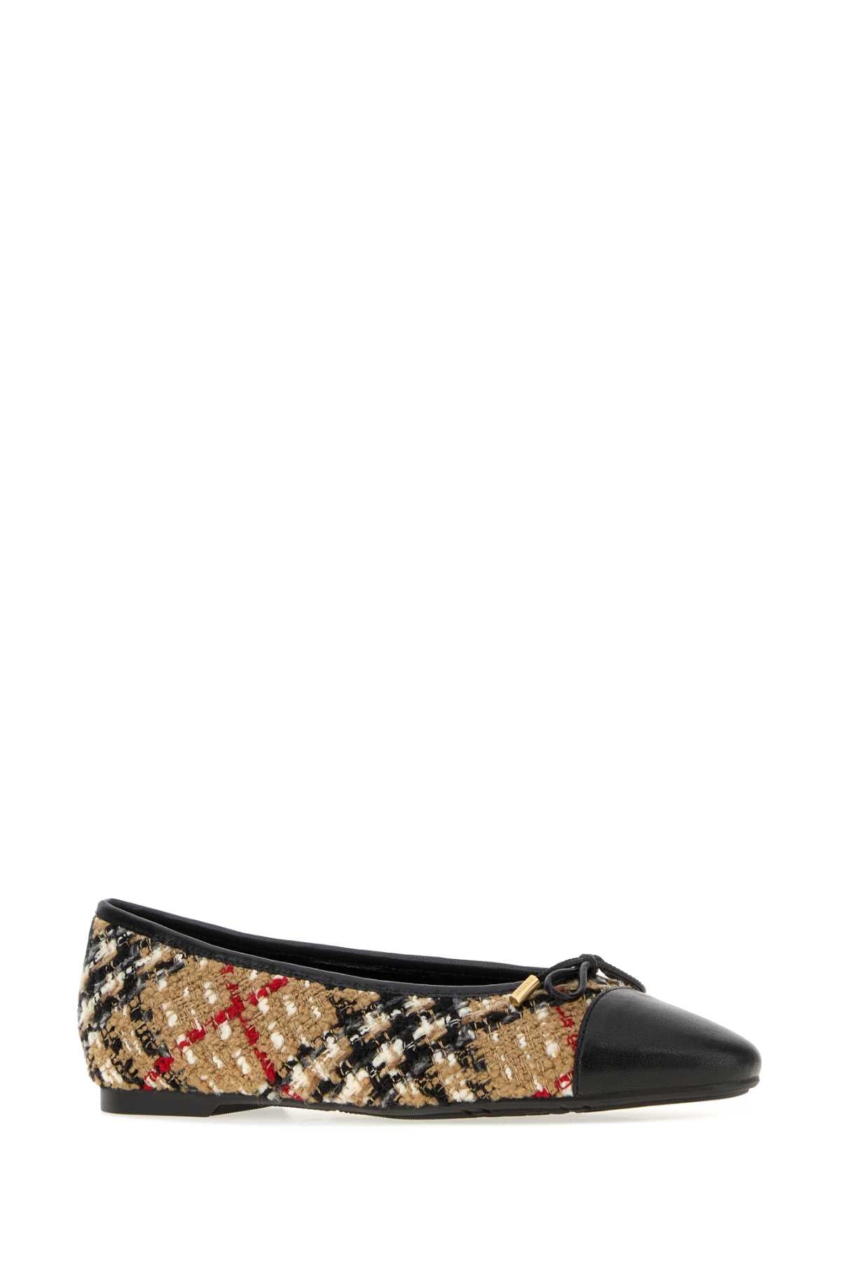 Burberry Women Embroidered Tweed Ballerinas BURBERRY