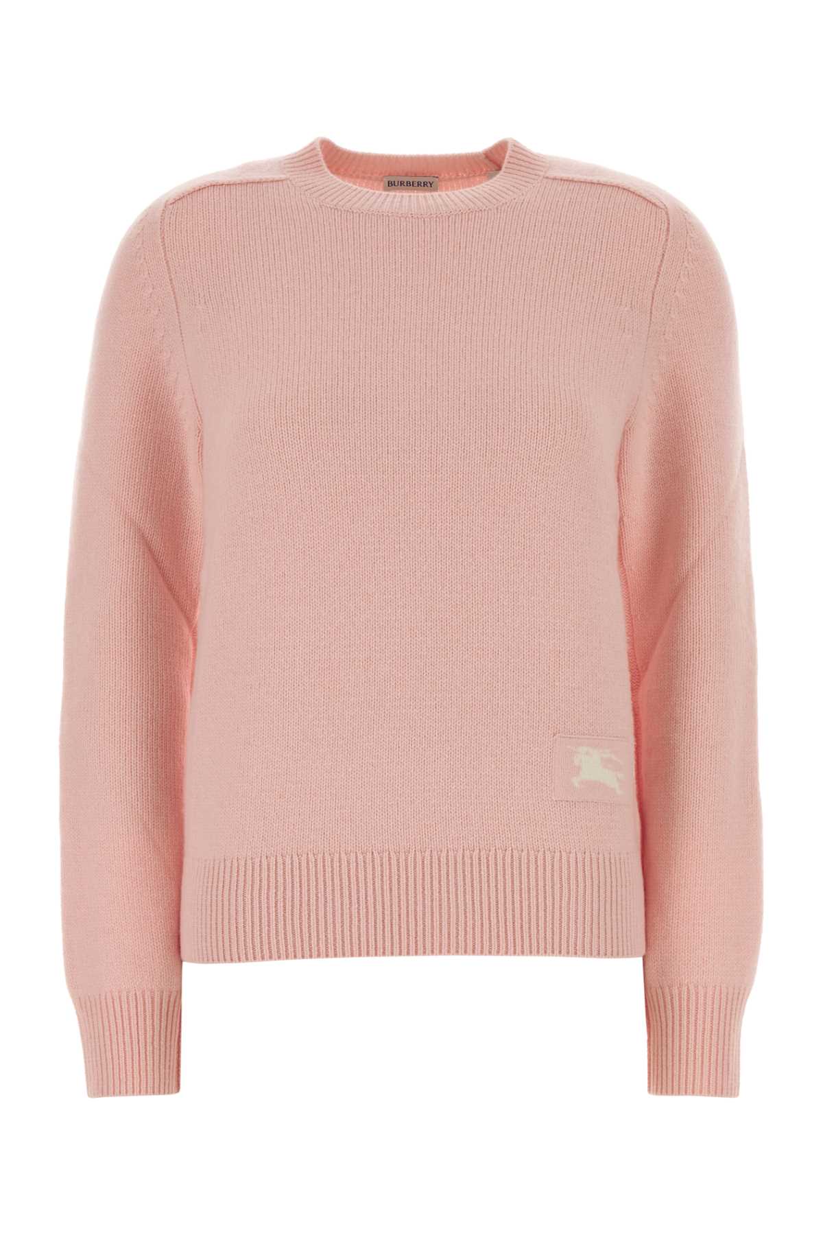 Burberry Women Pink Stretch Cashmere Blend Sweater BURBERRY