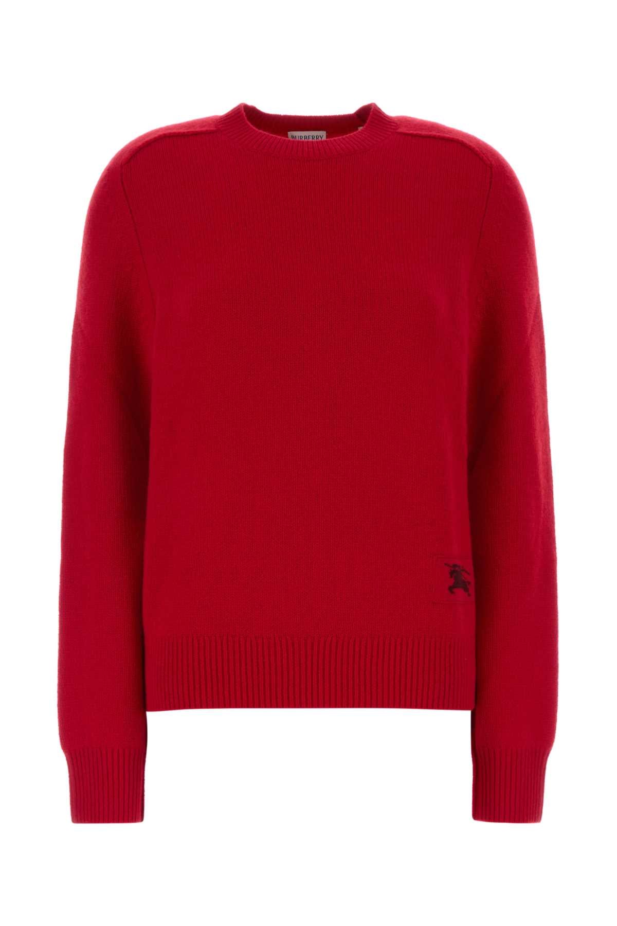 Burberry Women Red Stretch Cashmere Blend Sweater BURBERRY