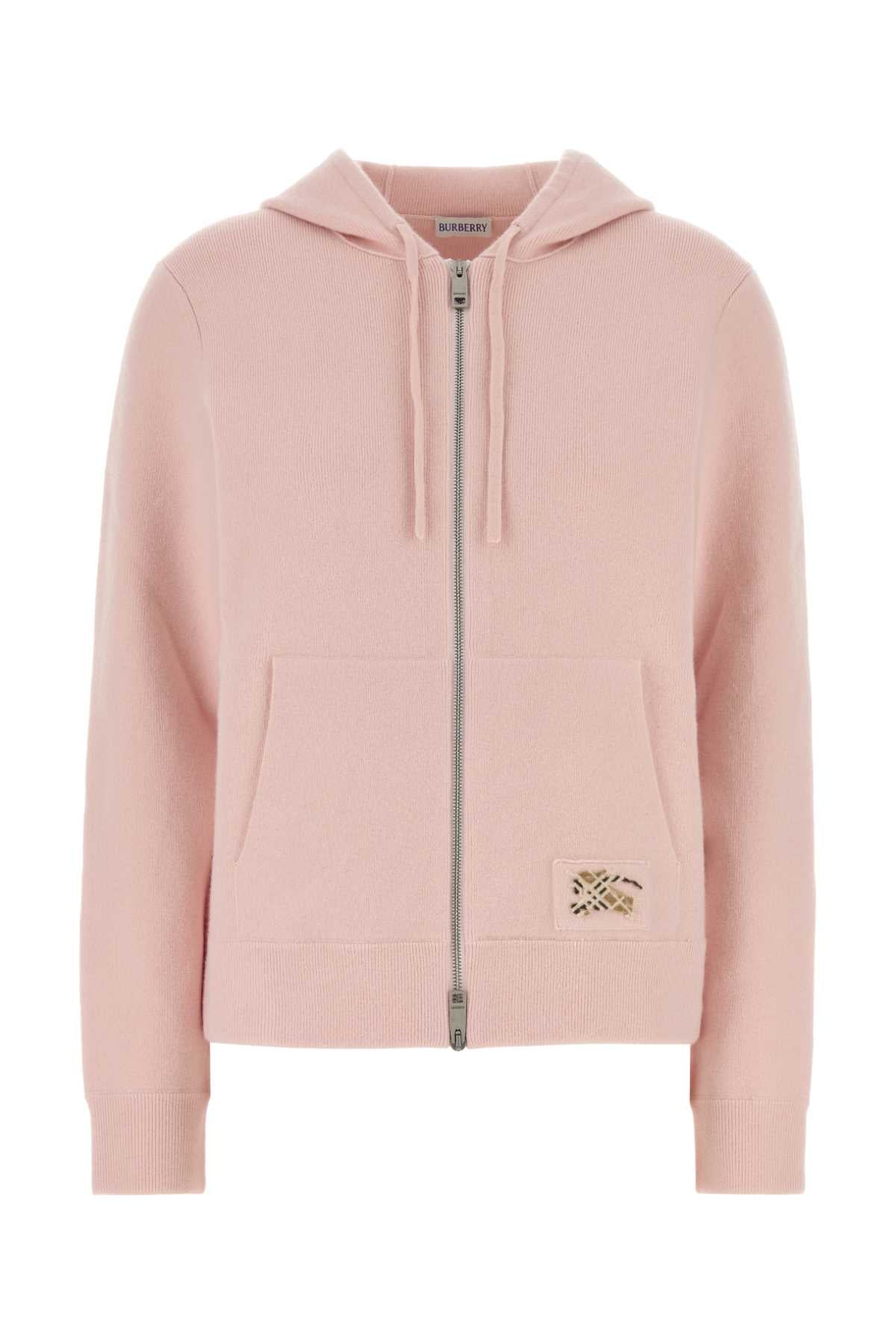 Burberry Women Pink Stretch Cashmere Blend Sweatshirt BURBERRY