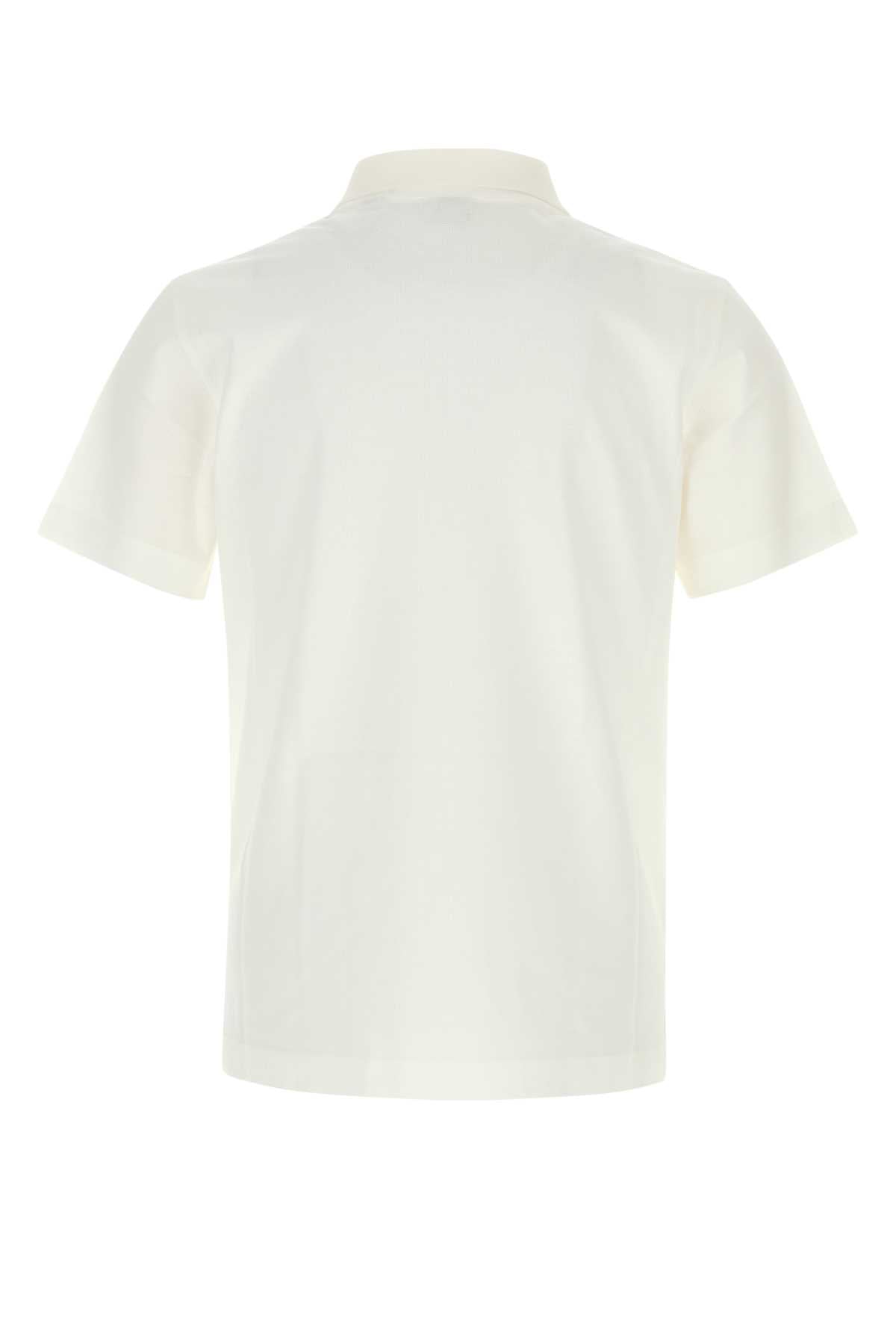 Burberry Men White Piquet Polo Shirt BURBERRY