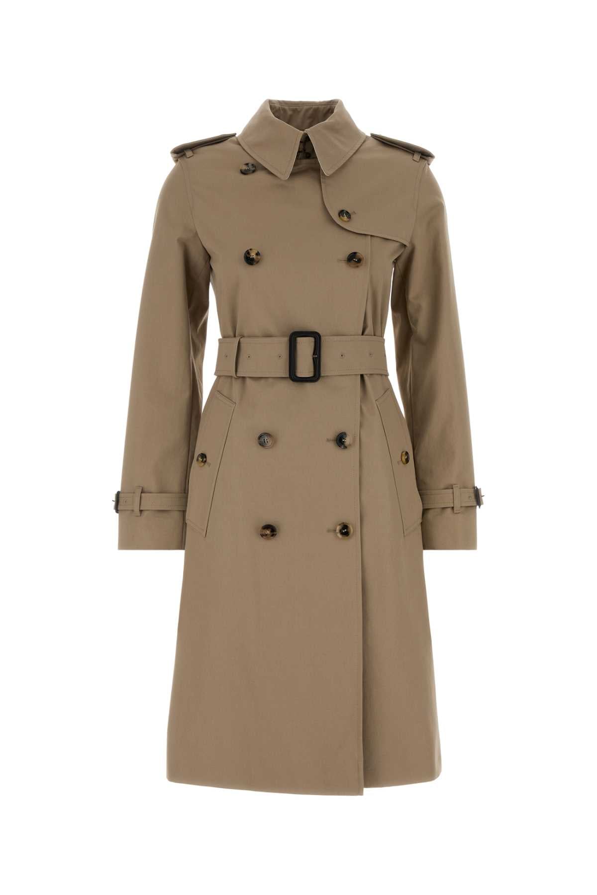 Burberry Women Cappuccino Gabardine Lakefield Trench Coat BURBERRY