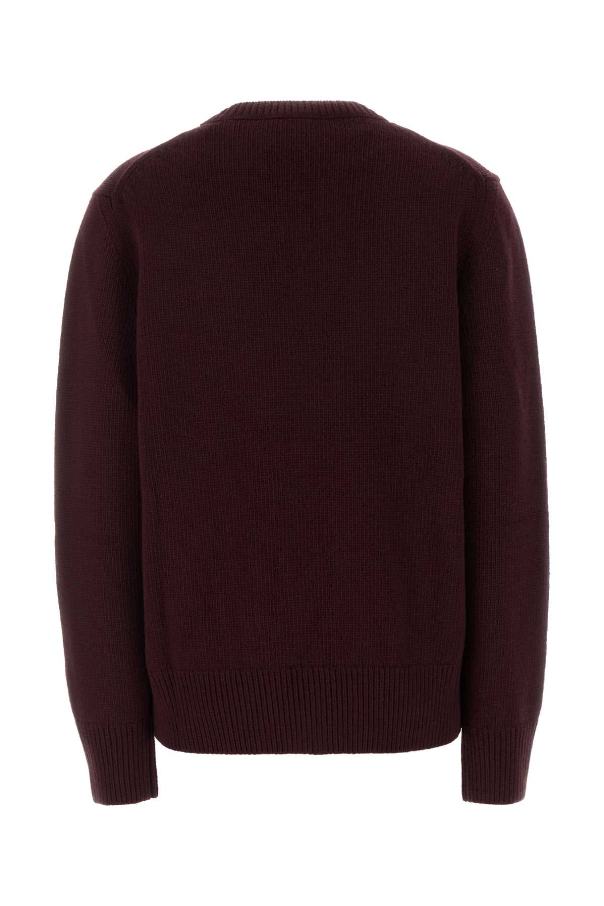 Burberry Women Aubergine Wool Blend Sweater BURBERRY