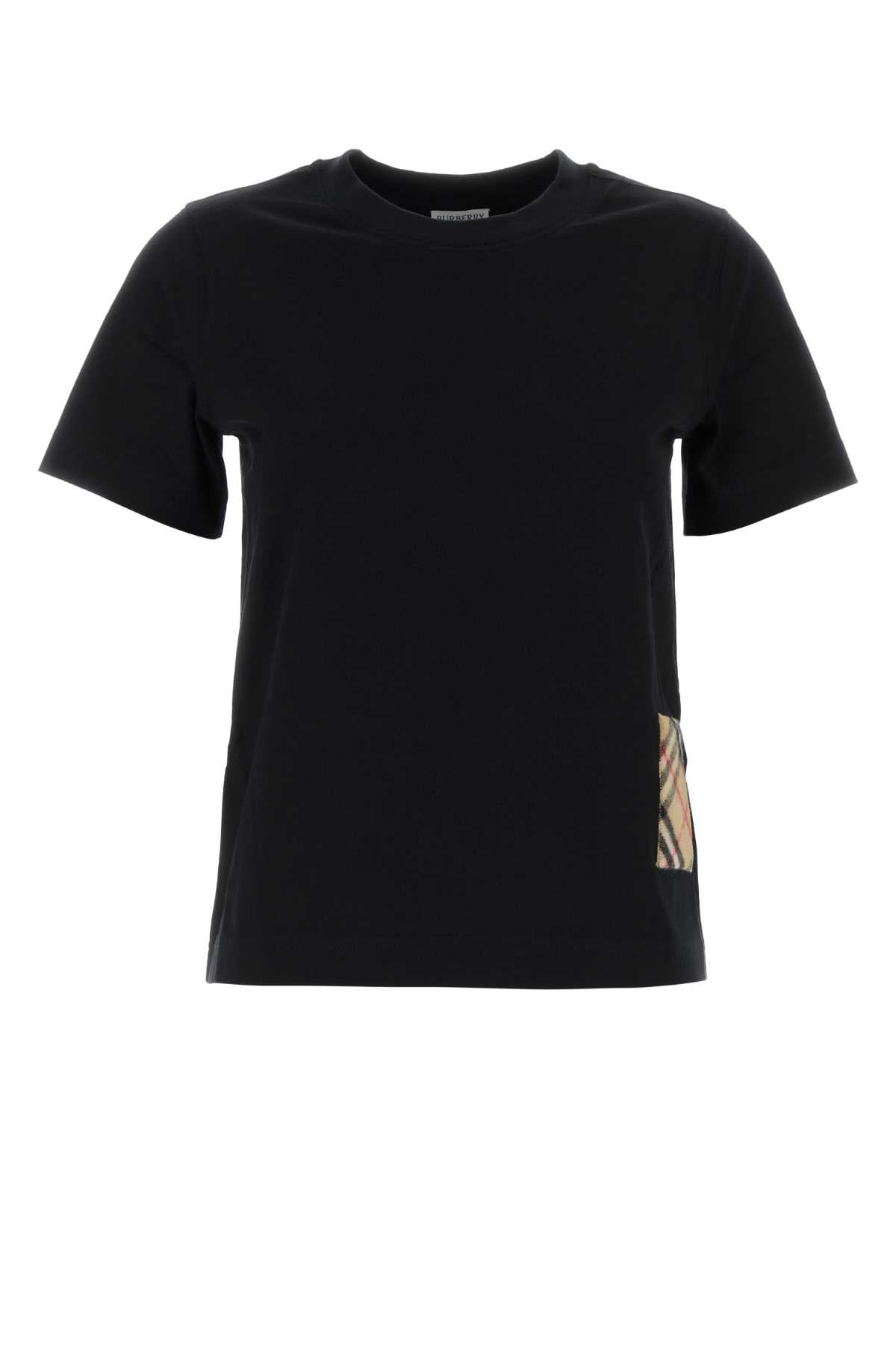 Burberry Women Black Cotton T-Shirt BURBERRY