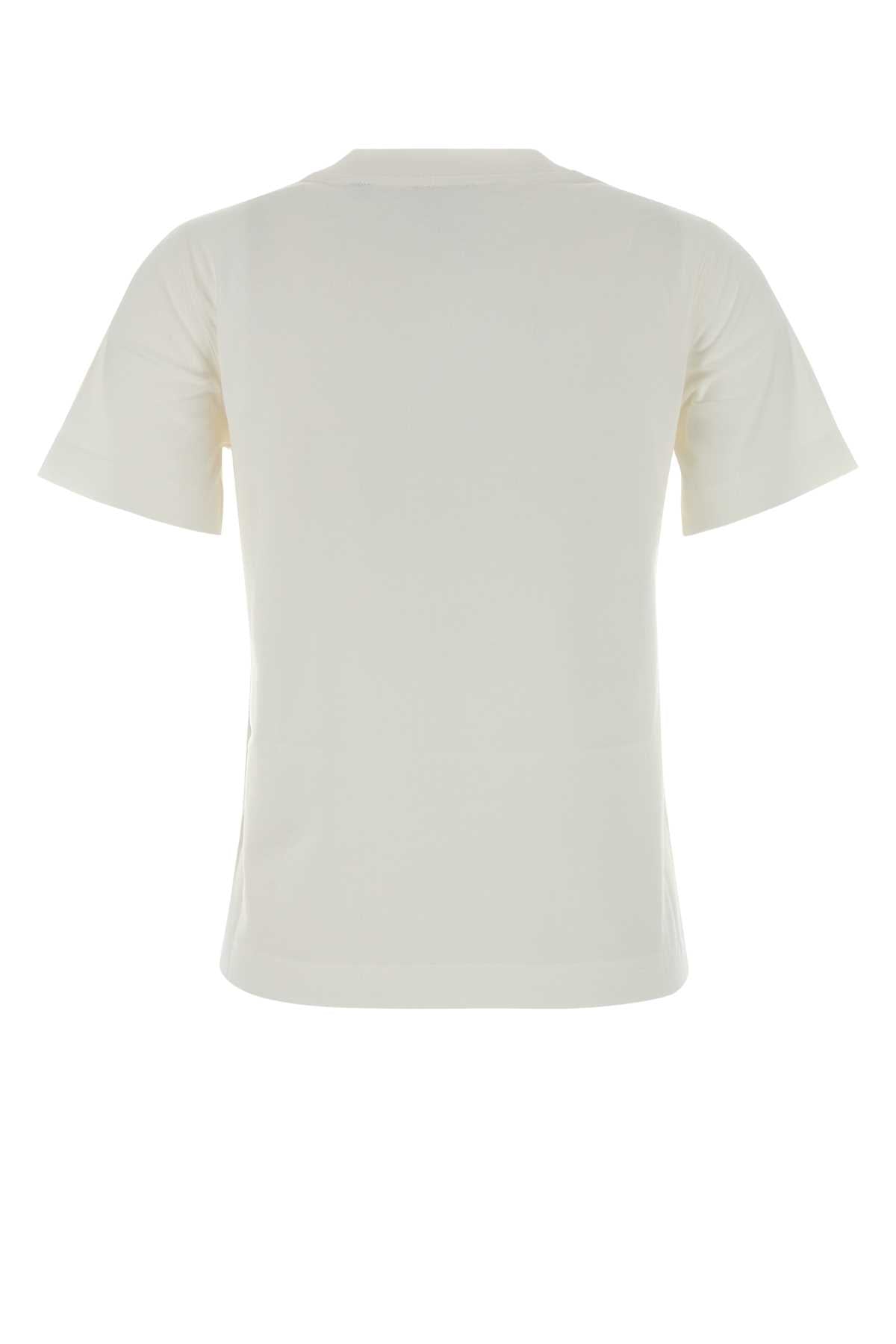 Burberry Women White Cotton T-Shirt BURBERRY