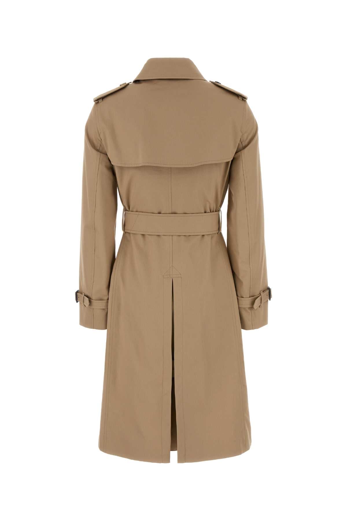 Burberry Women Beige Gabardine Lakefield Trench Coat BURBERRY