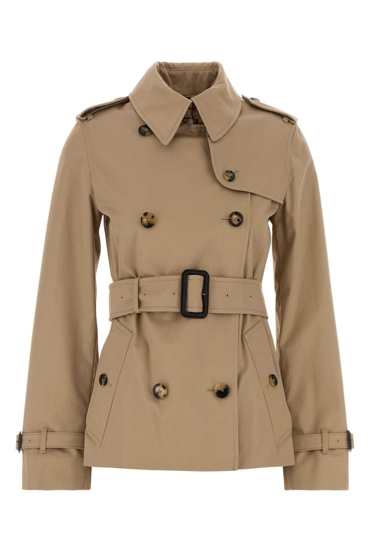 Burberry Women Beige Gabardine Lakefield Trench Coat BURBERRY