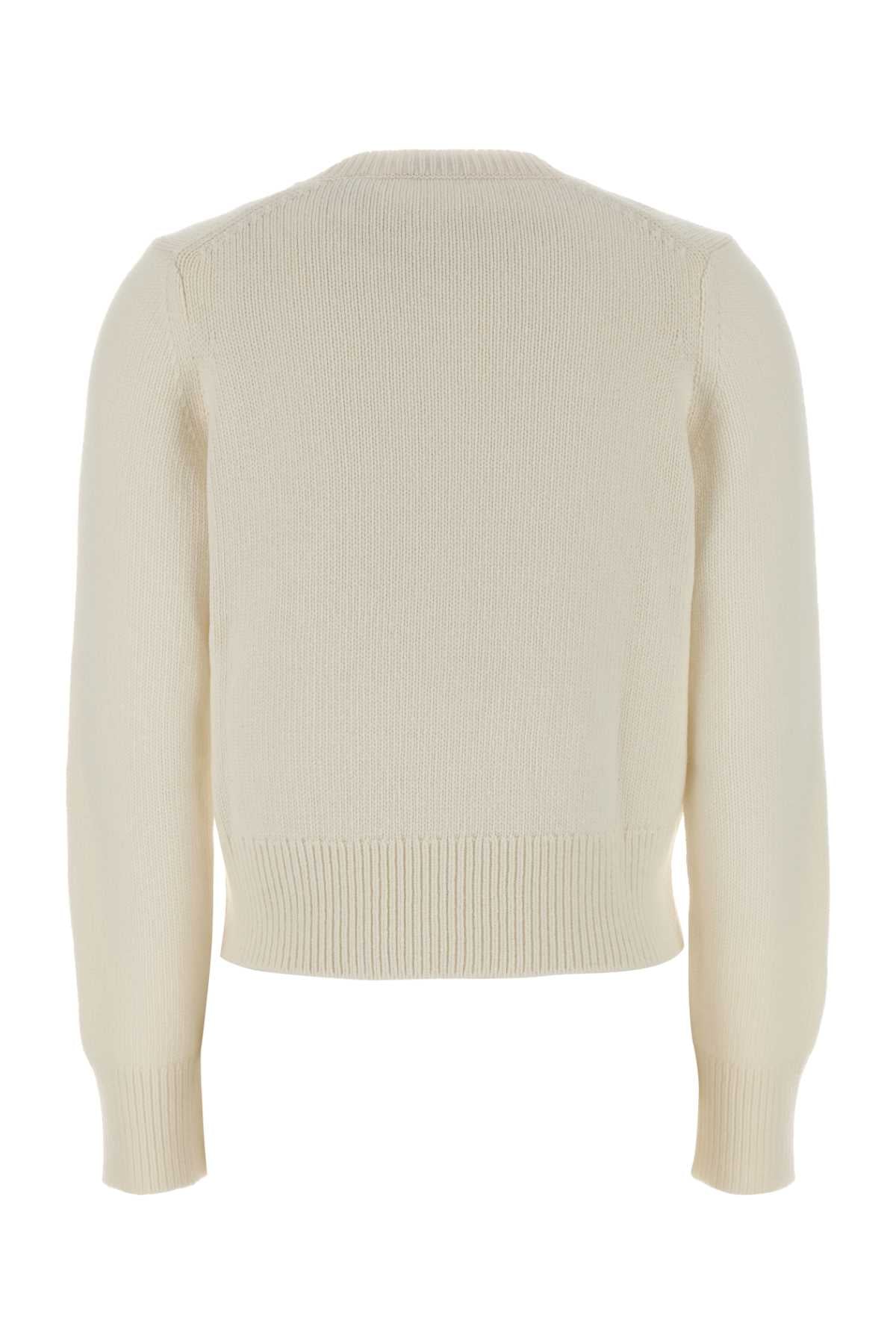 Burberry Women Ivory Wool Blend Cardigan BURBERRY