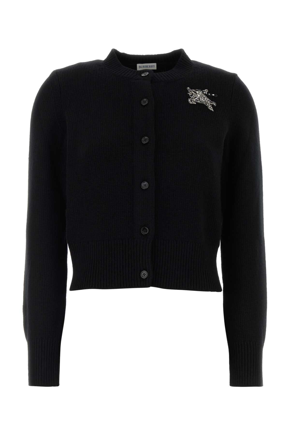 Burberry Women Black Wool Blend Cardigan BURBERRY