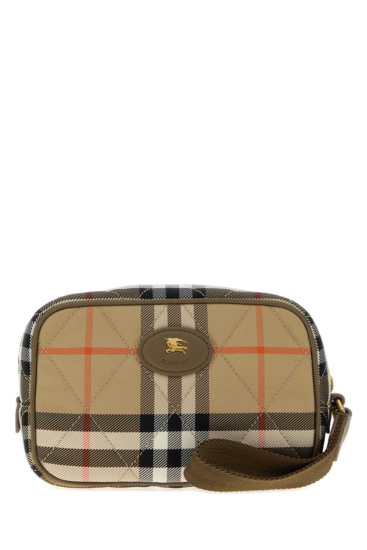 Burberry Women Embroidered Canvas Horseshoe Clutch BURBERRY