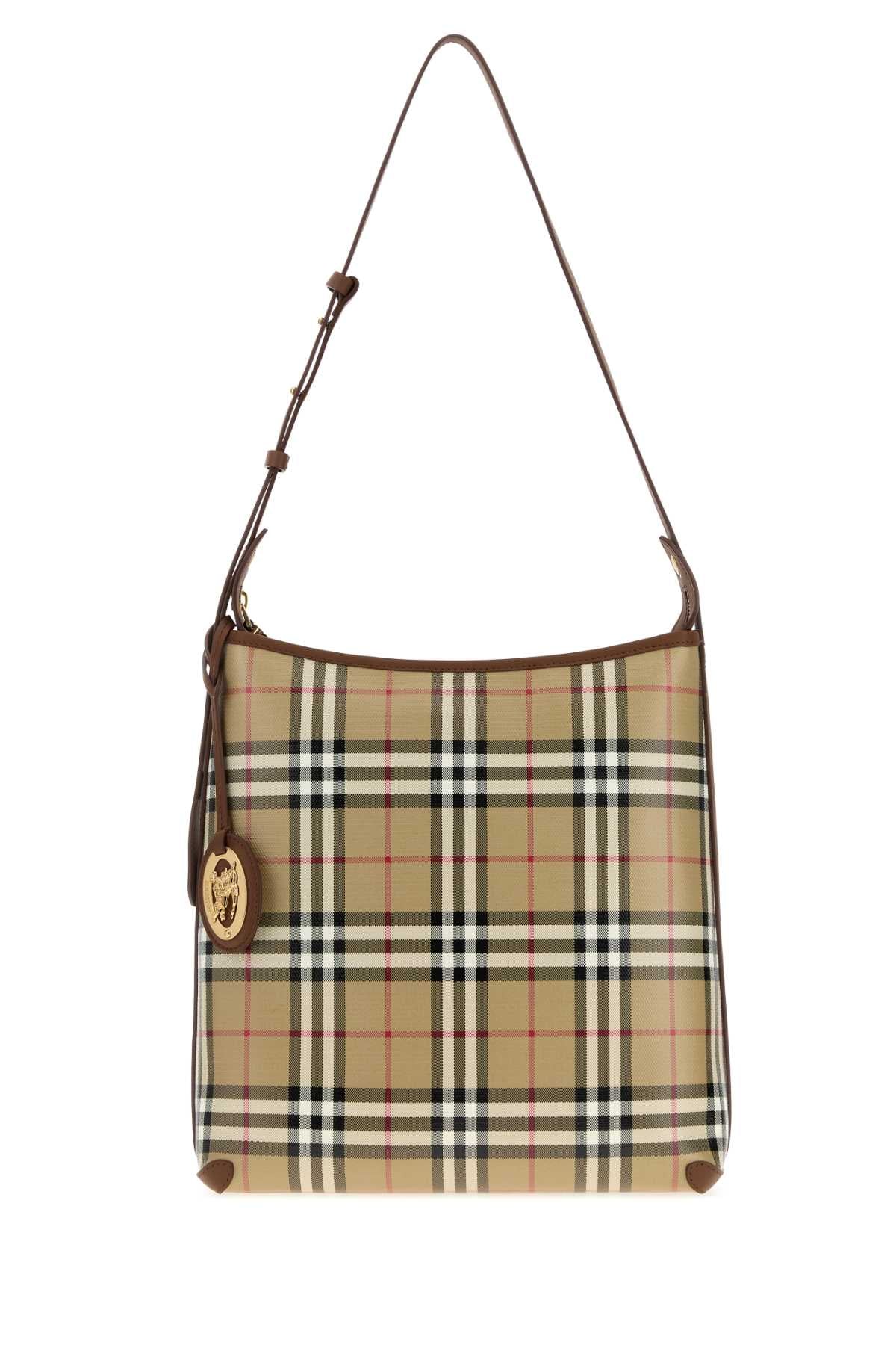 Burberry Women Printed Canvas Small Check Shoulder Bag BURBERRY