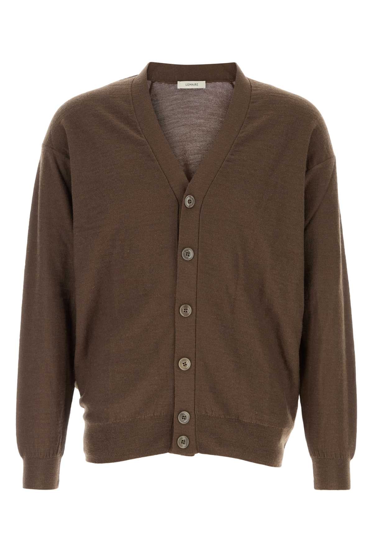 Lemaire Men Brown Wool Blend Cardigan LEMAIRE