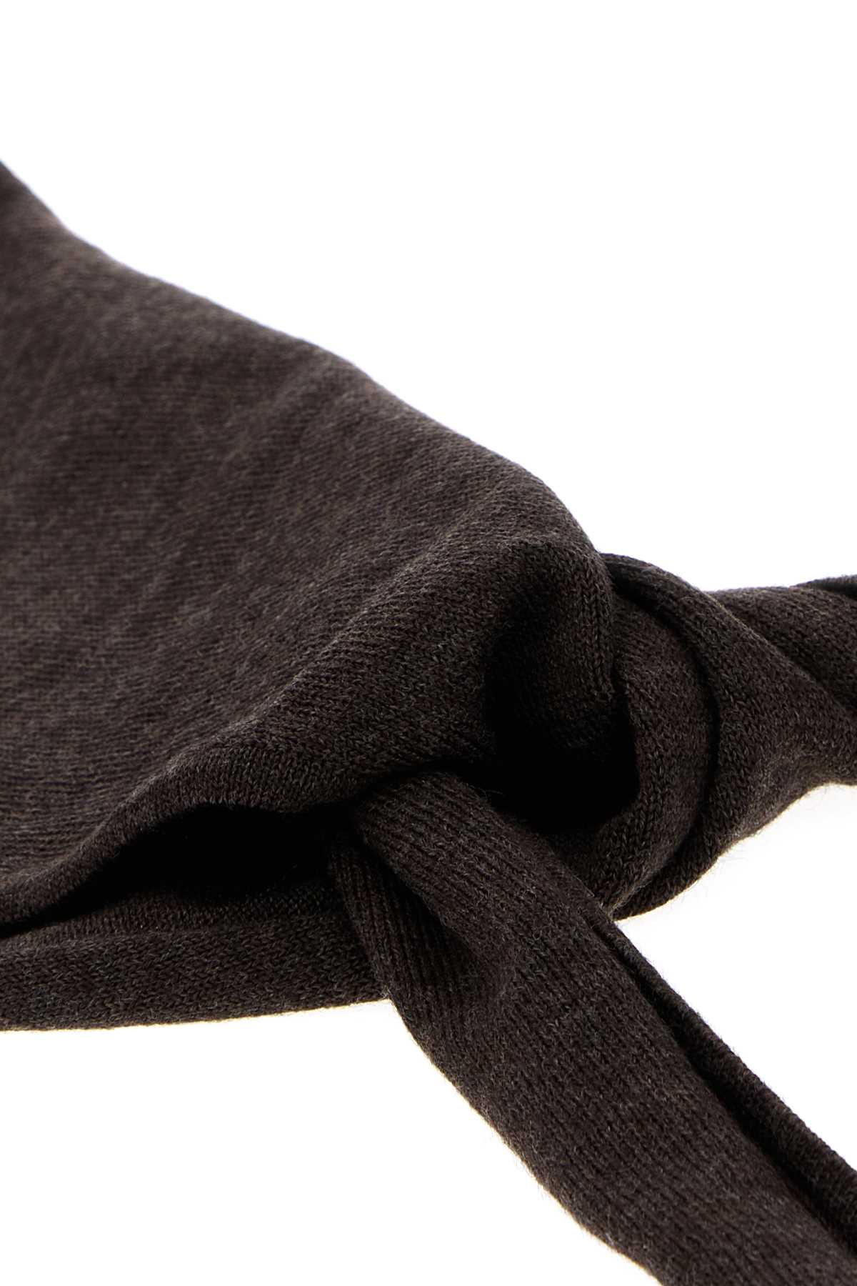 Lemaire Men Dark Brown Wool Beanie Hat LEMAIRE