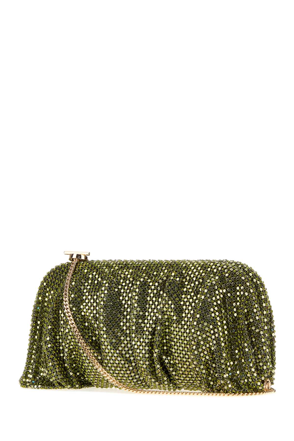 Benedetta Bruzziches Women Green Rhinestones Knit La Grande Venus Clutch BENEDETTA BRUZZICHES