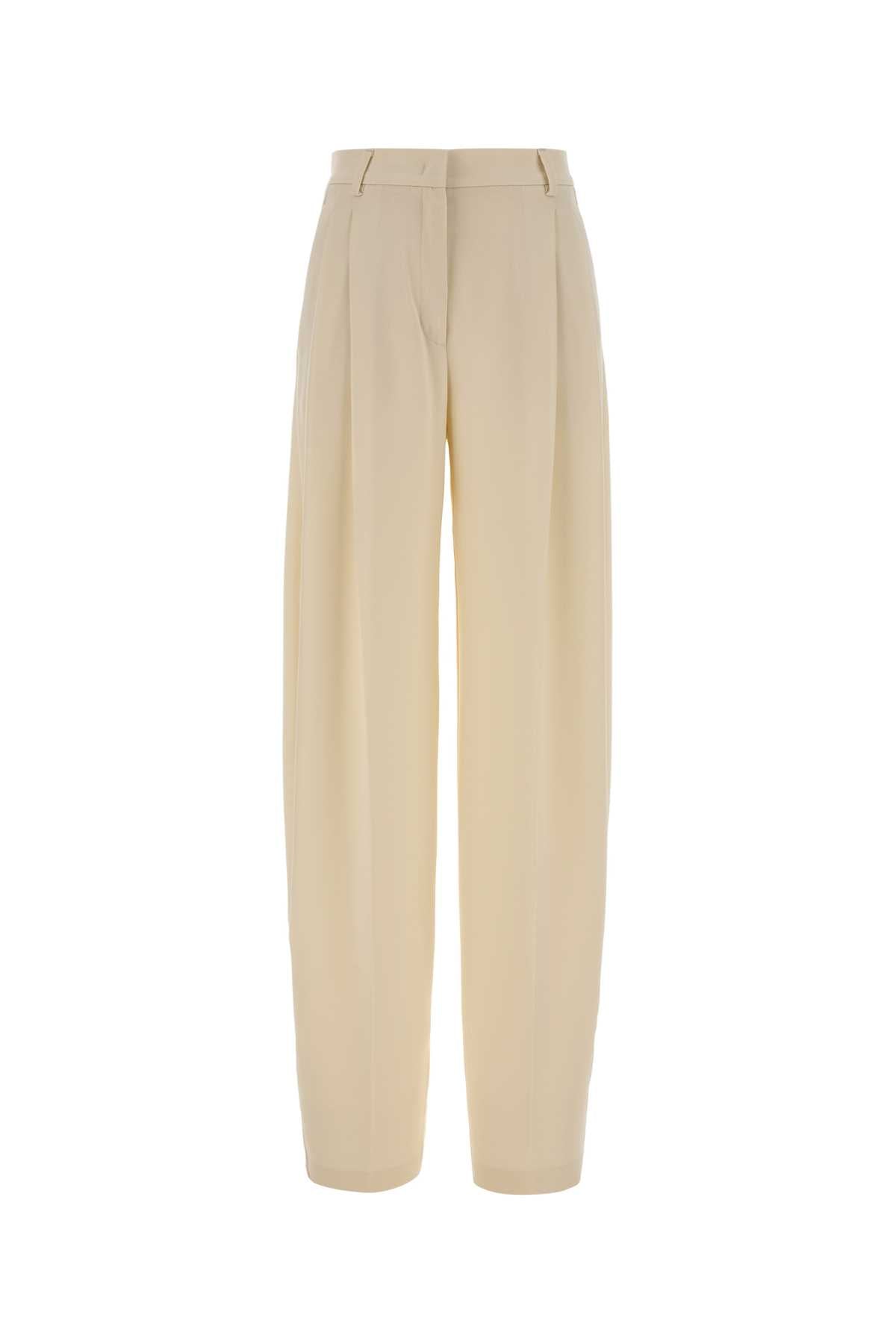 The Andamane Women Cream Crepe Tracy Palazzo Pant THE ANDAMANE