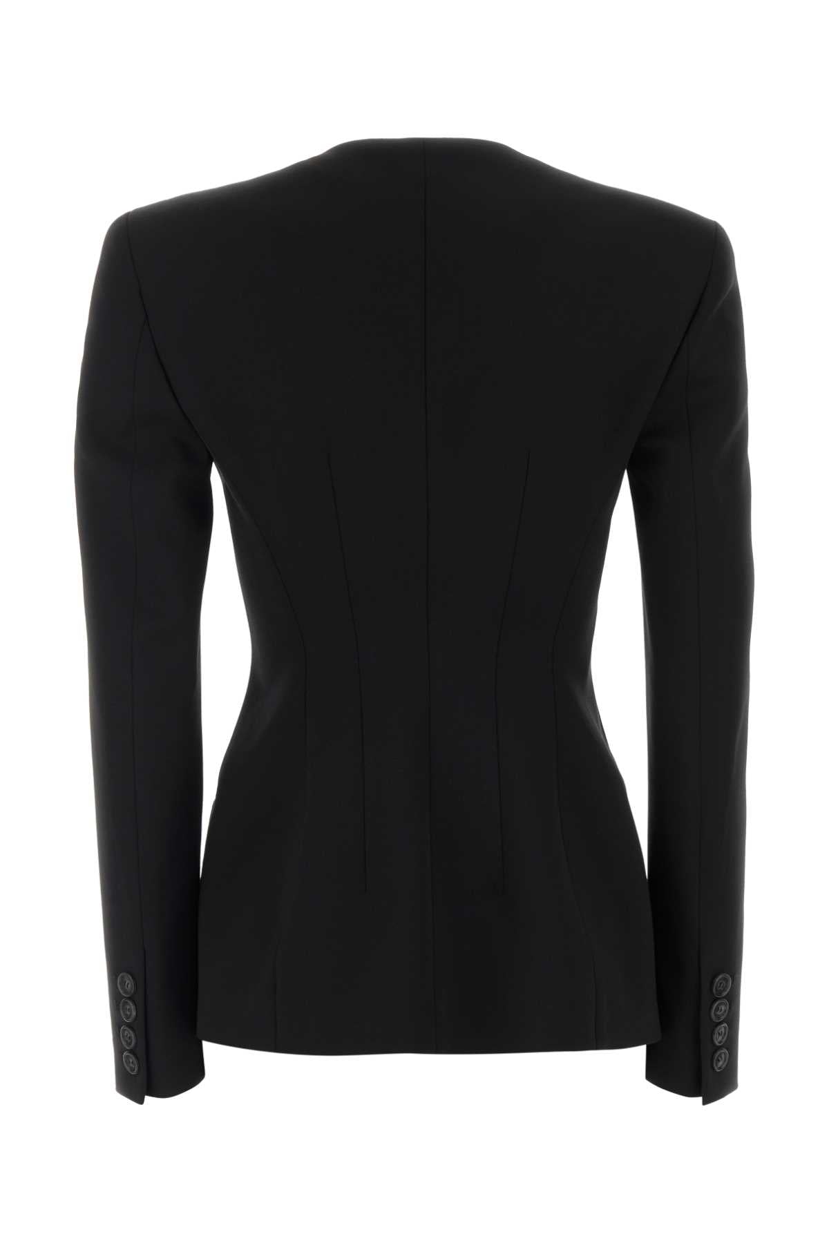 The Andamane Women Black Stretch Gabardine Melanie Blazer THE ANDAMANE