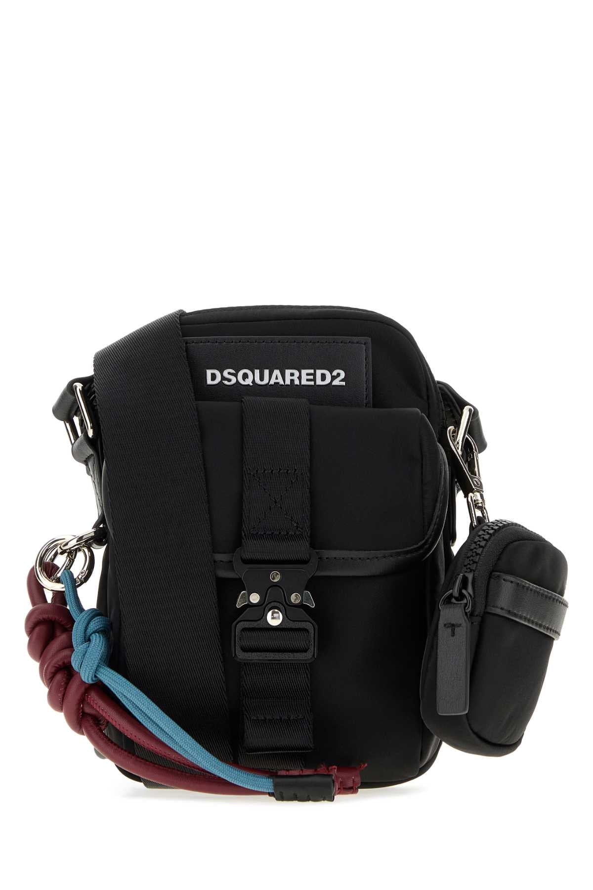 Dsquared Men Black Fabric Basic Crossbody Bag DSQUARED2