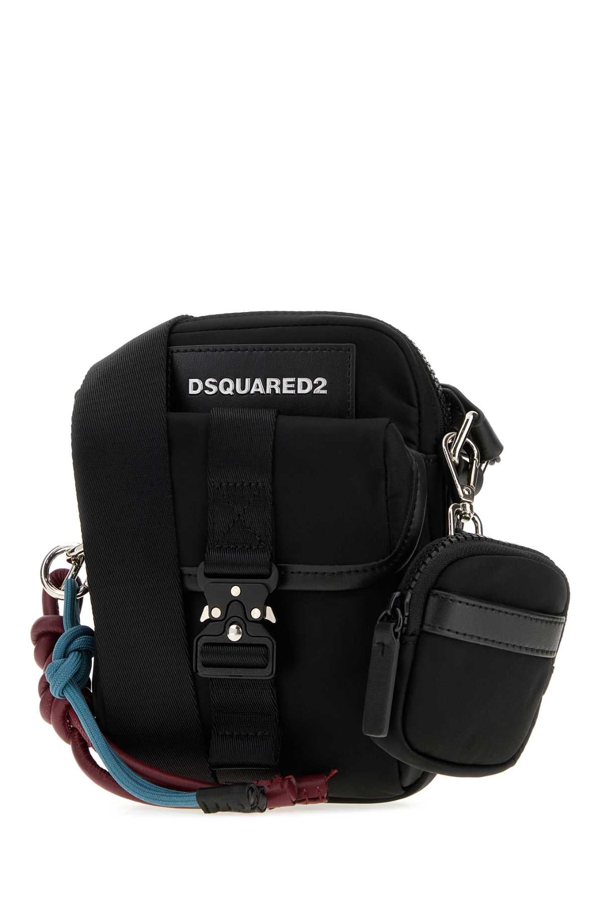 Dsquared Men Black Fabric Basic Crossbody Bag DSQUARED2