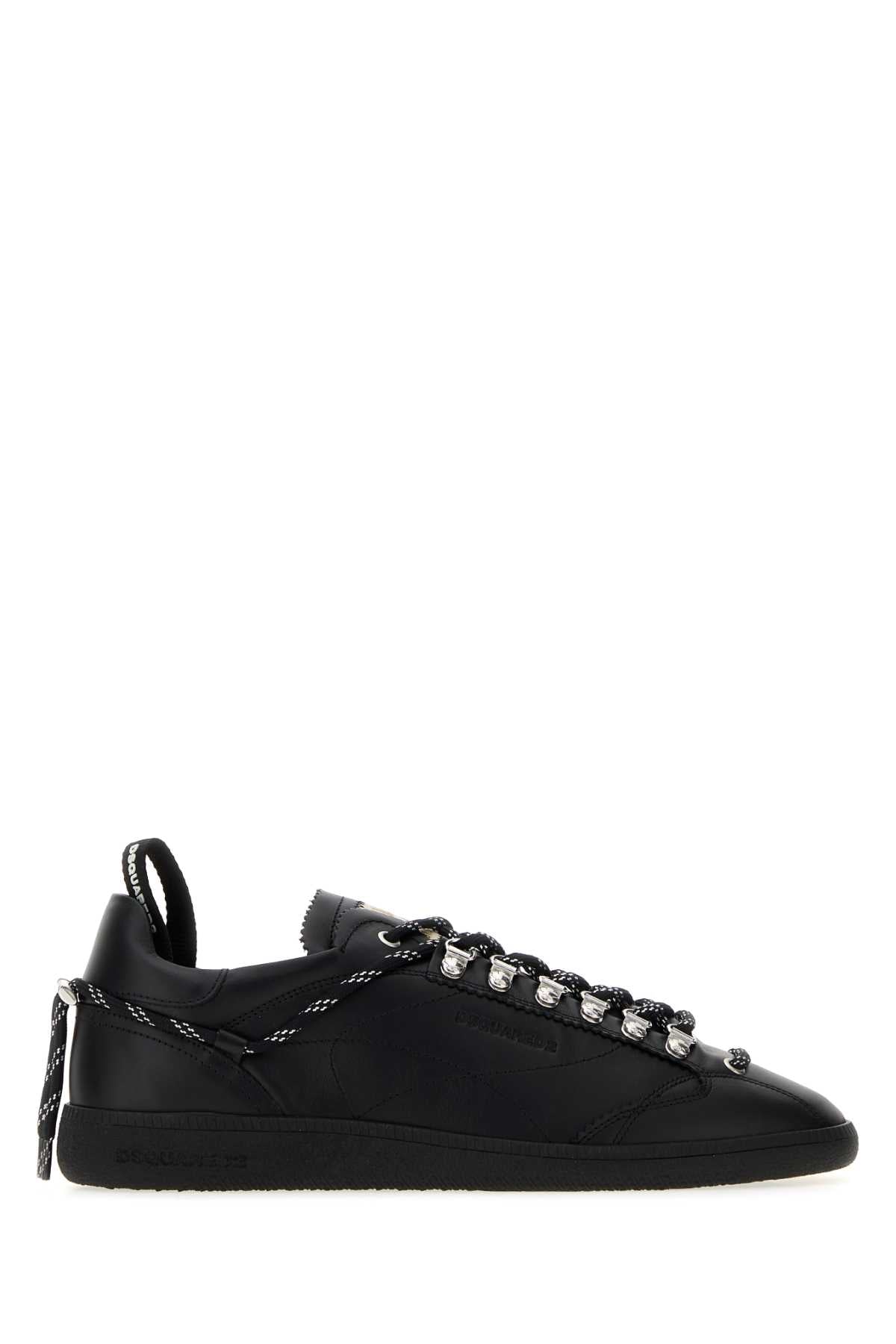 Dsquared Men Black Nappa Leather Dsquared2 Rebels Sneakers DSQUARED2