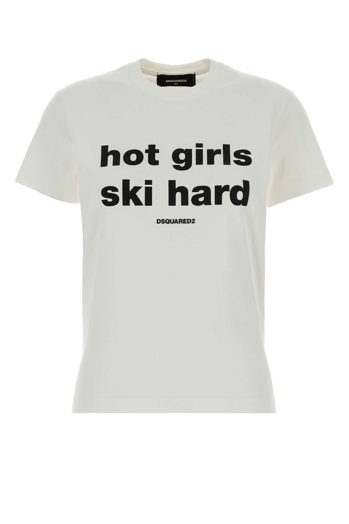Dsquared Women White Cotton T-Shirt DSQUARED2