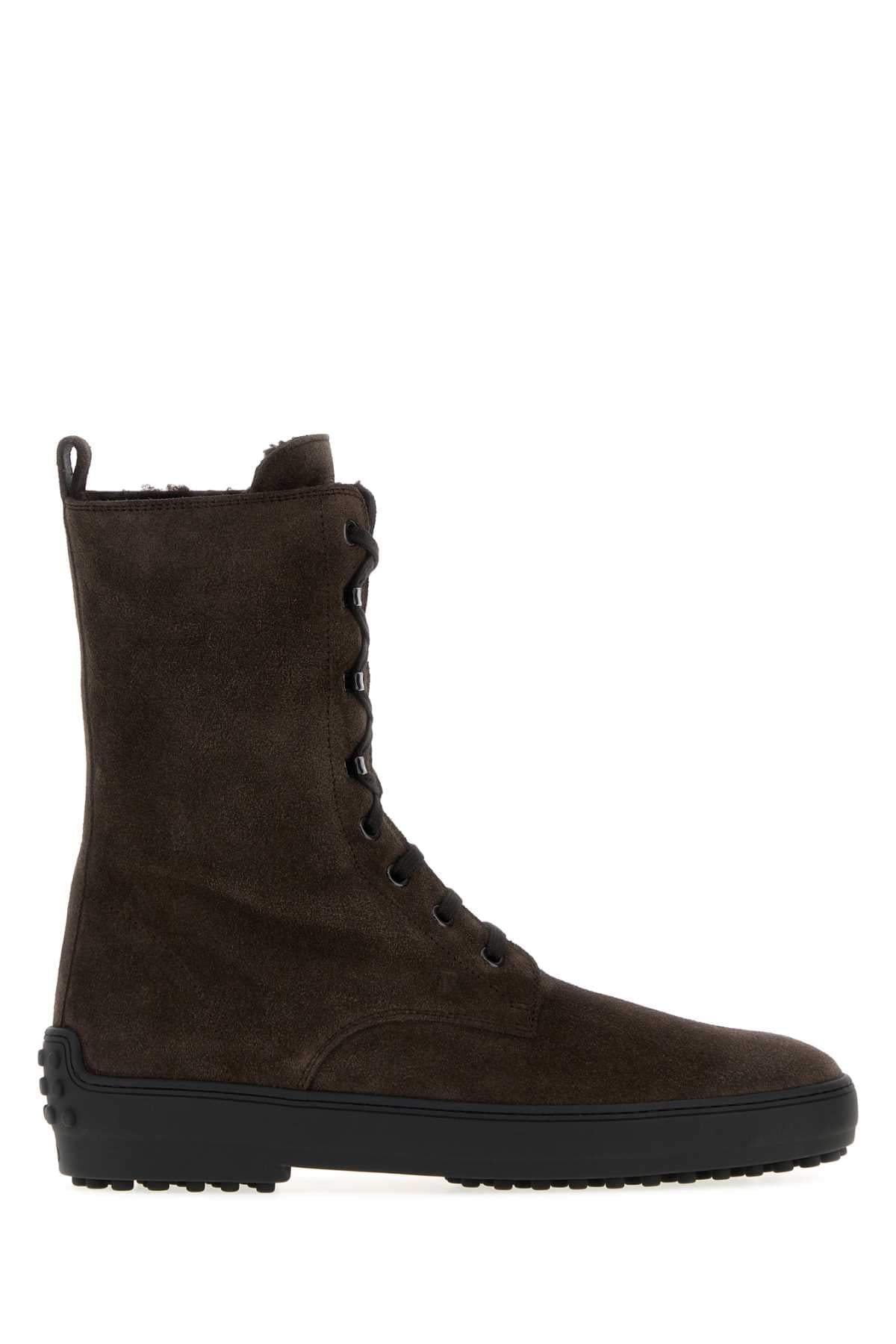 Tod's Women Dark Brown Suede Ankle Boots TOD'S
