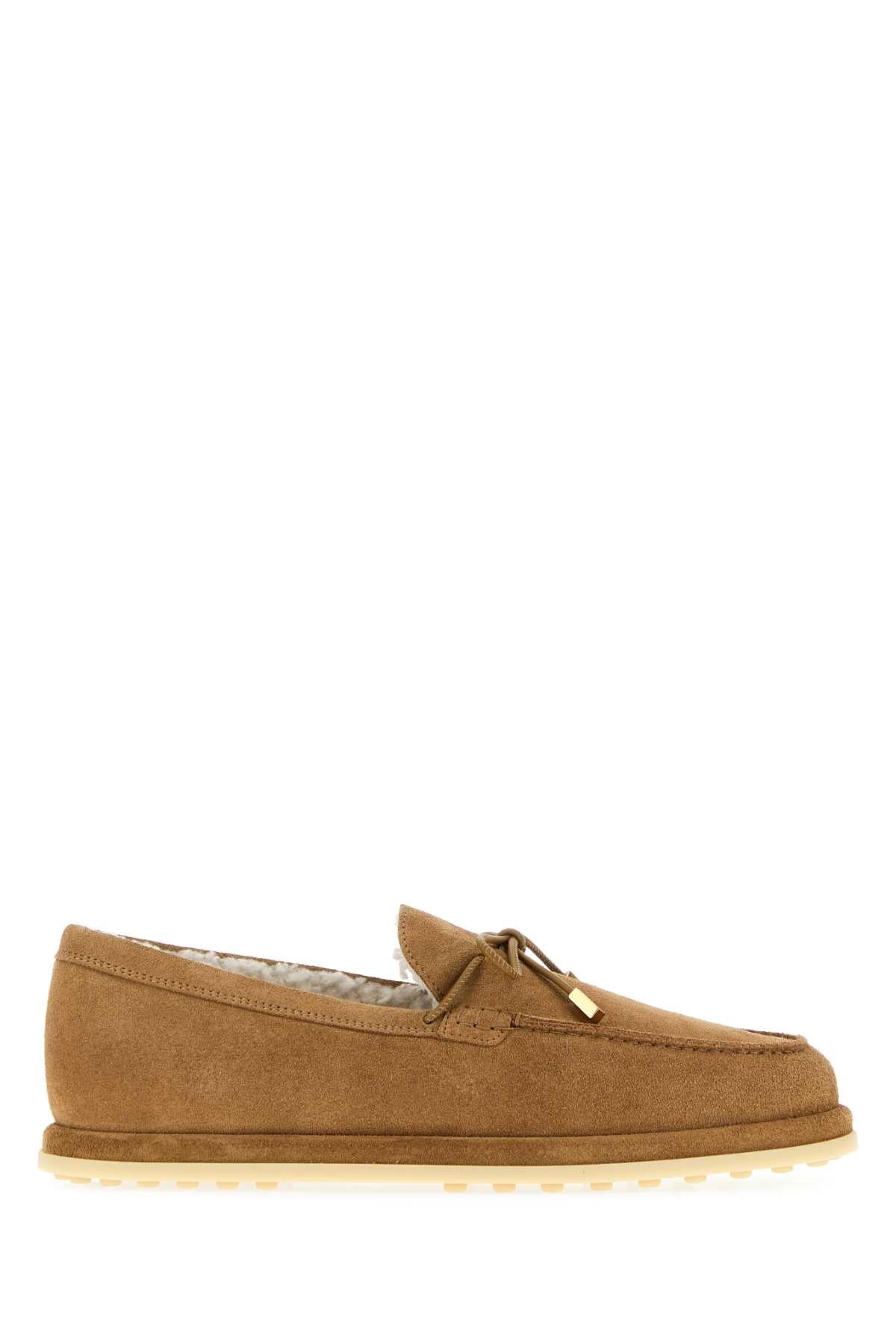 Tod's Women Camel Suede Loafers TOD'S