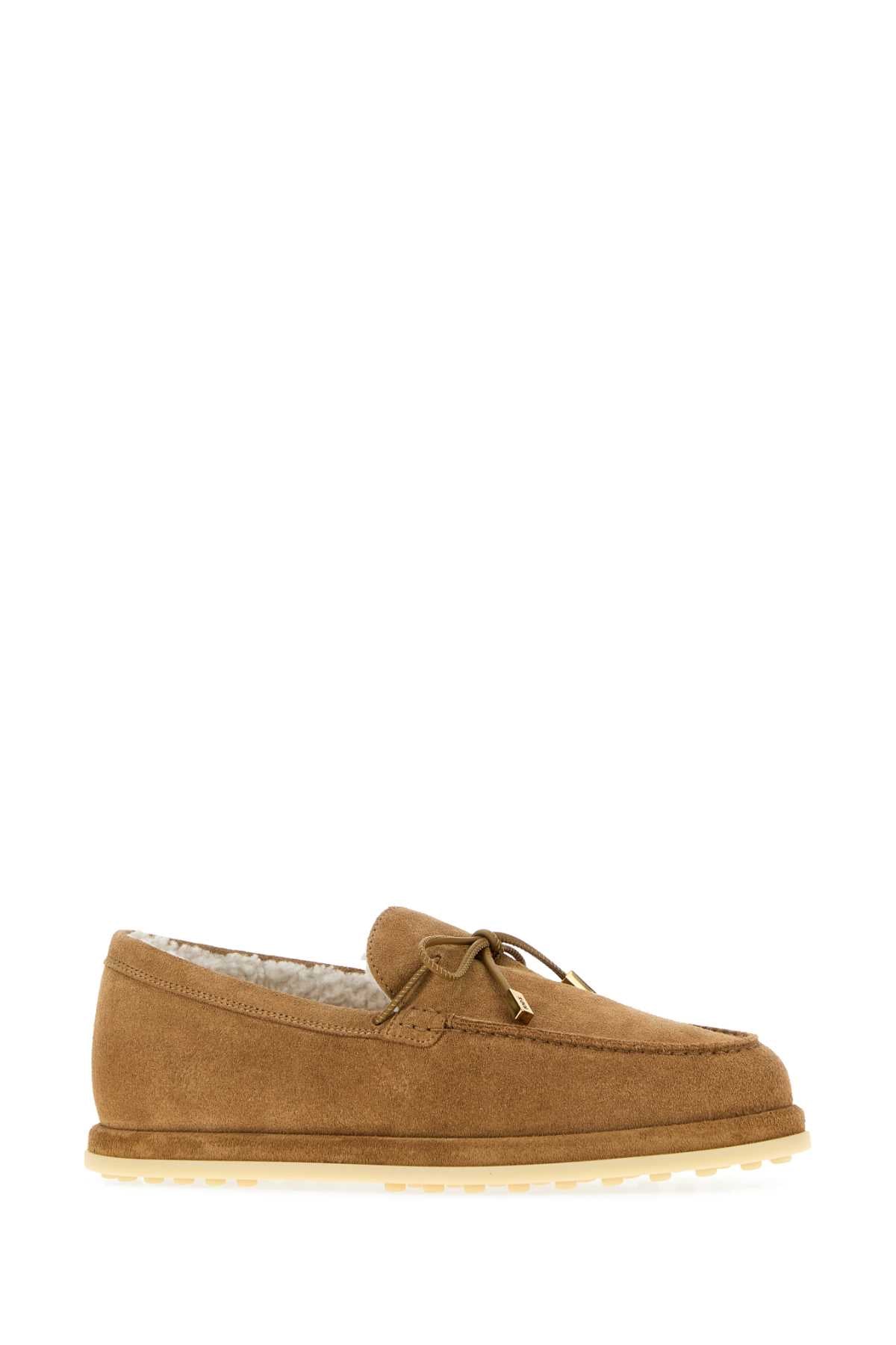 Tod's Women Camel Suede Loafers TOD'S