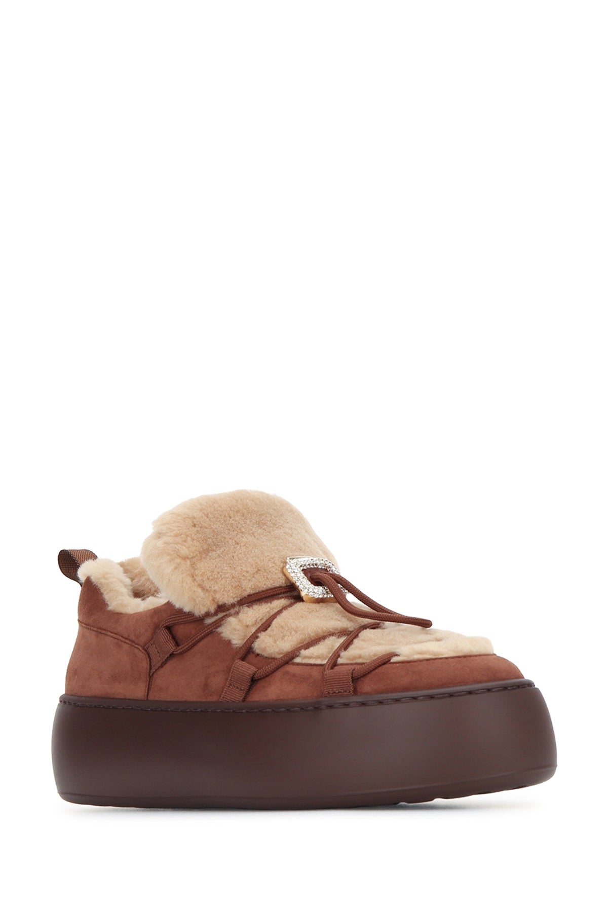 Roger Vivier Women Viv Up Snow Lace-Up Fur ROGER VIVIER