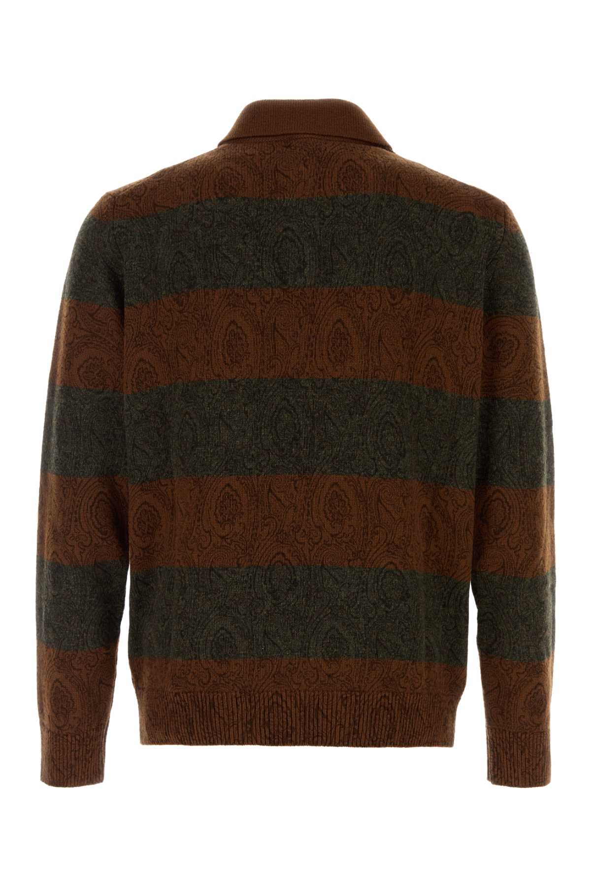 Etro Men Embroidered Wool Polo Shirt ETRO
