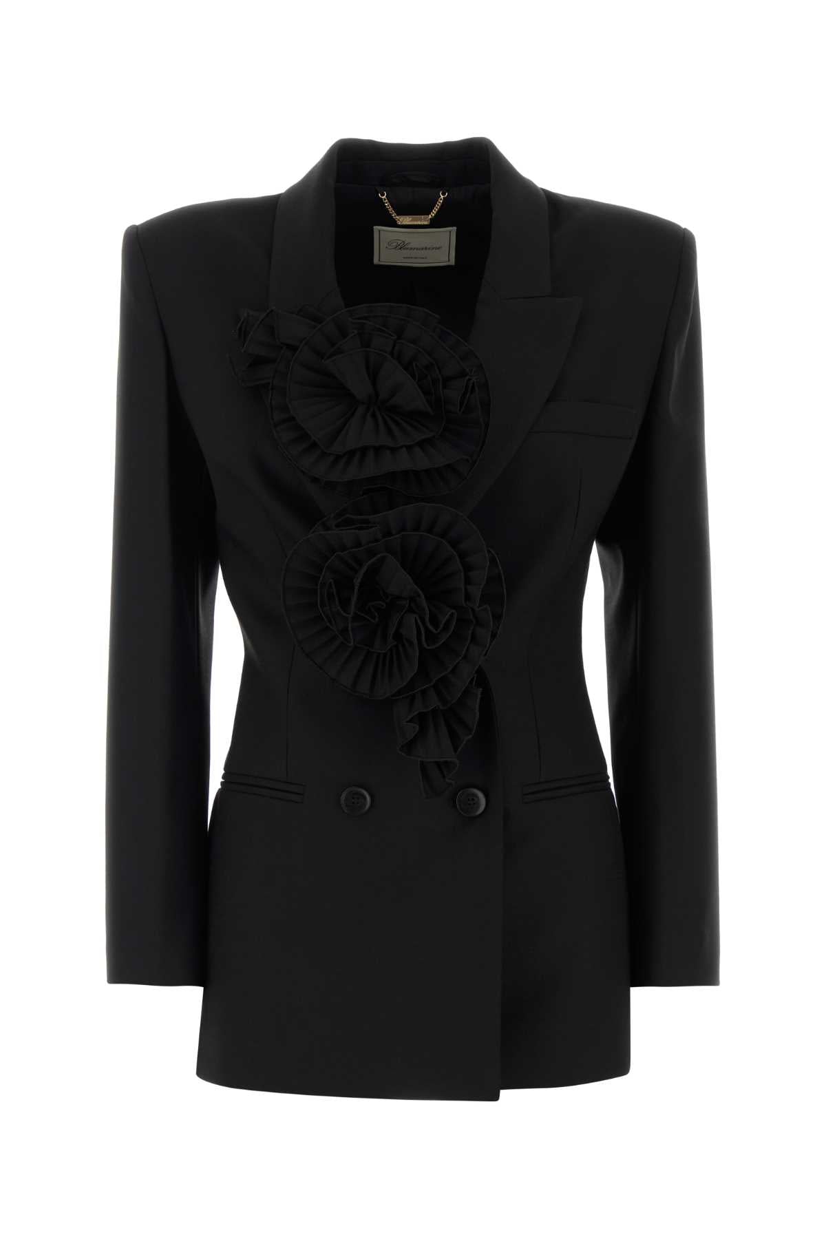 Blumarine Women Black Twill Blazer BLUMARINE