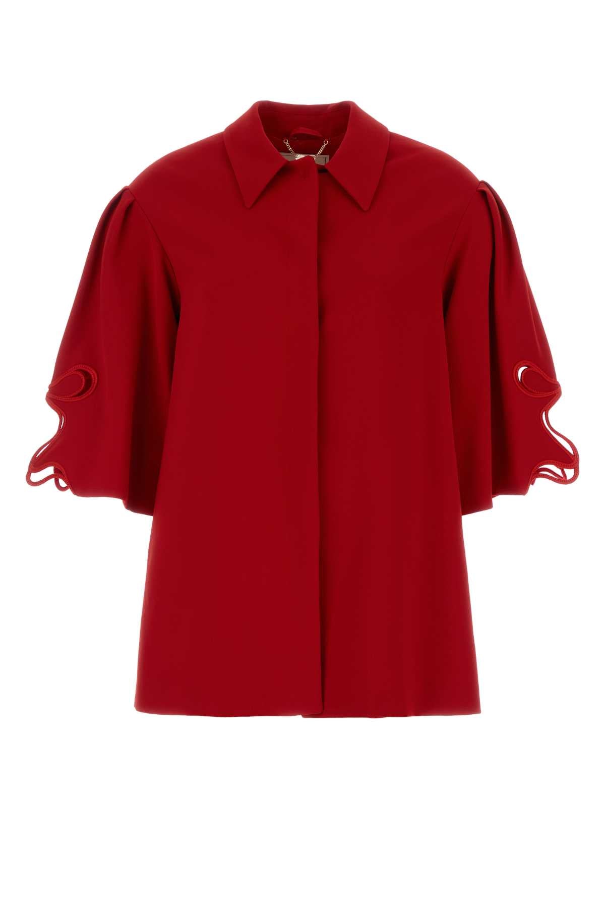 Blumarine Women Red Cady Oversize Blazer BLUMARINE