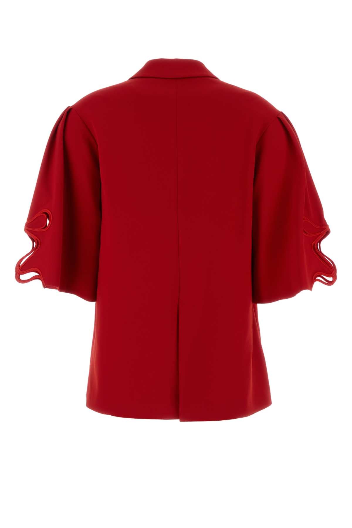 Blumarine Women Red Cady Oversize Blazer BLUMARINE