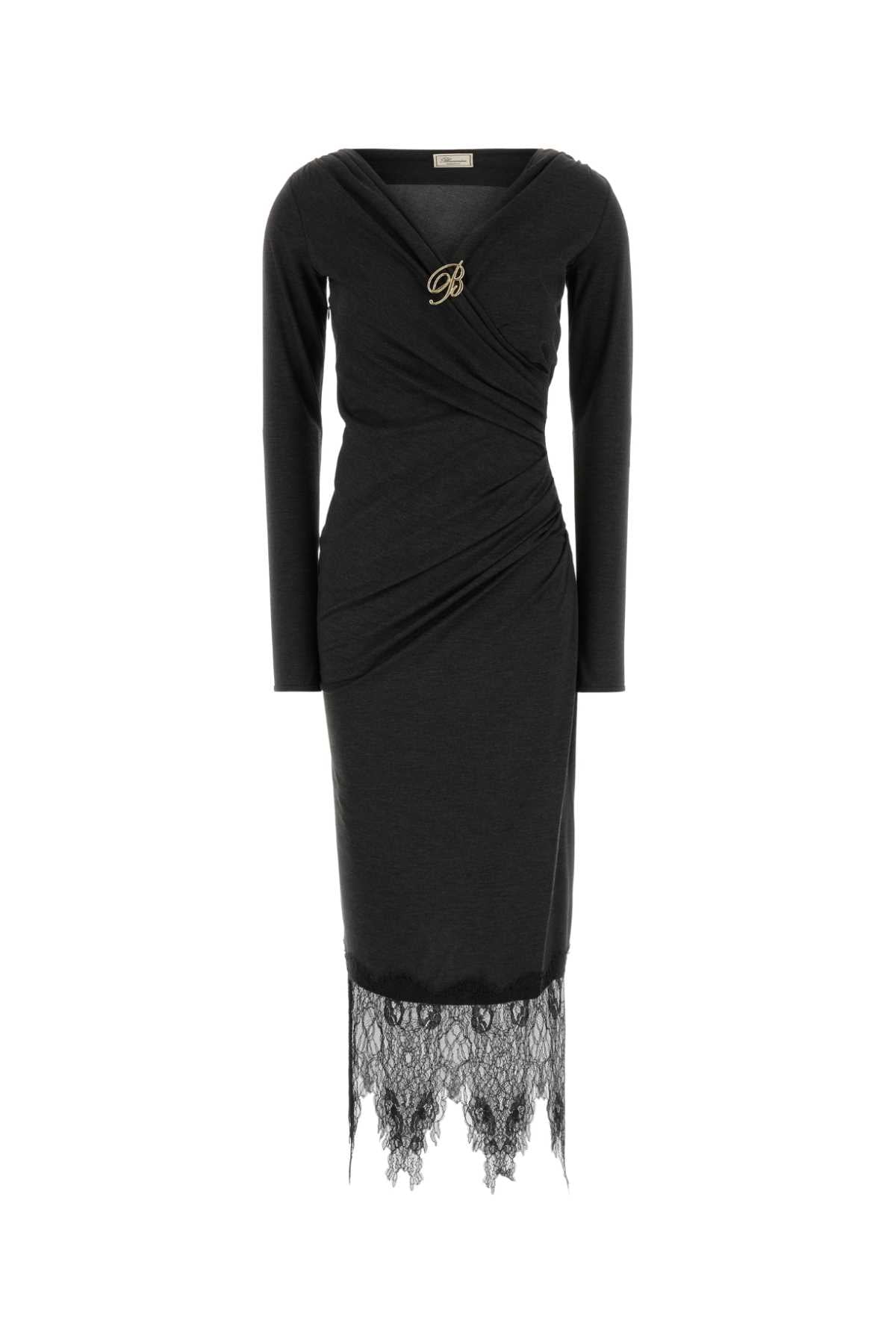 Blumarine Women Graphite Jersey Dress BLUMARINE