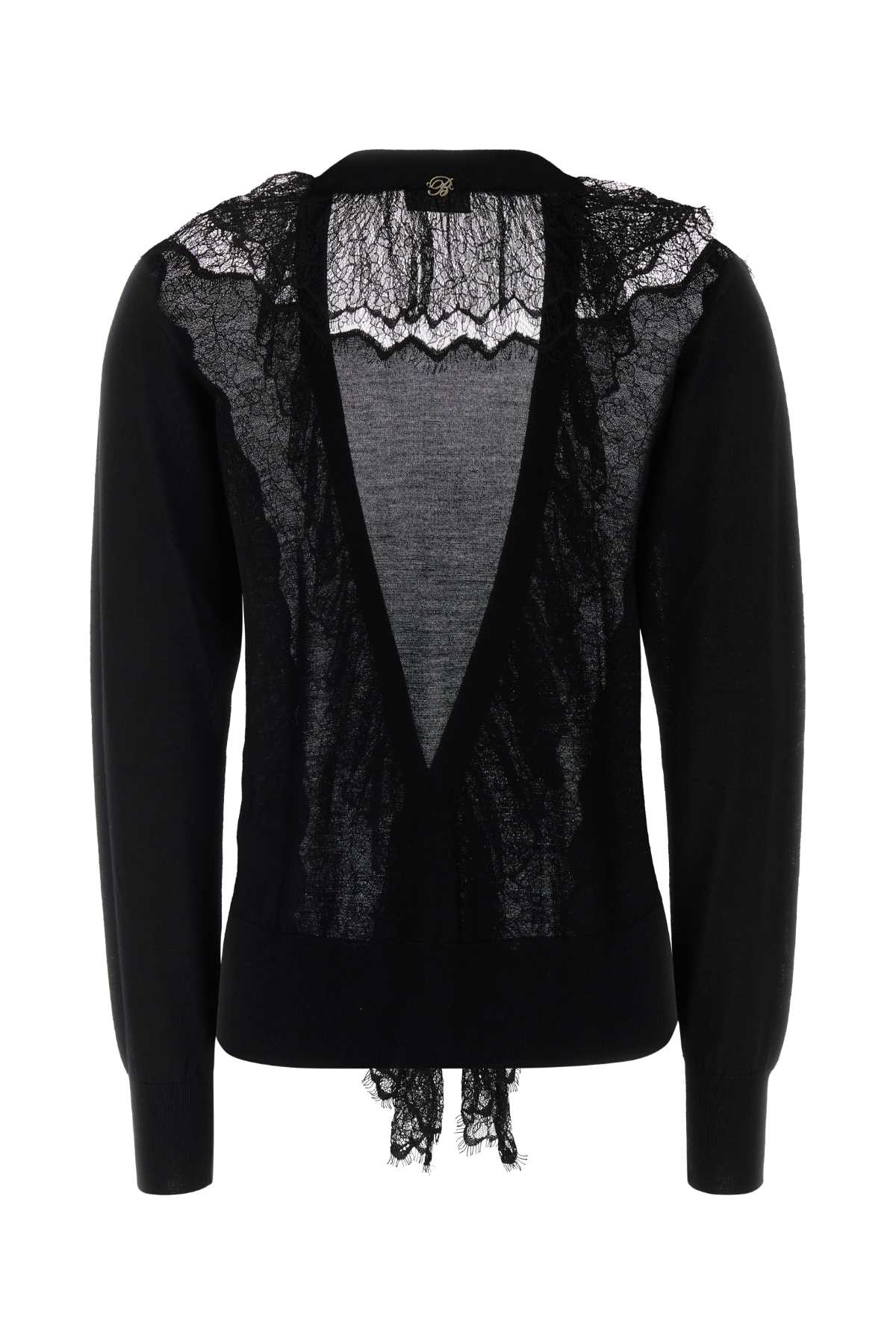 Blumarine Women Black Wool Cardigan BLUMARINE