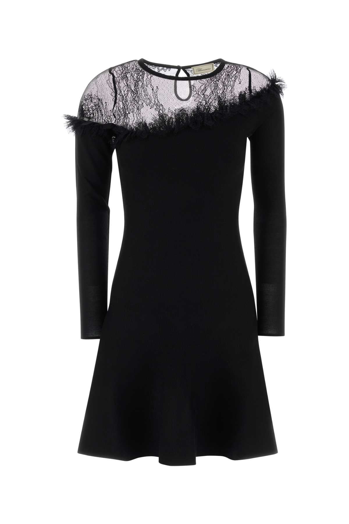 Blumarine Women Black Wool Dress BLUMARINE