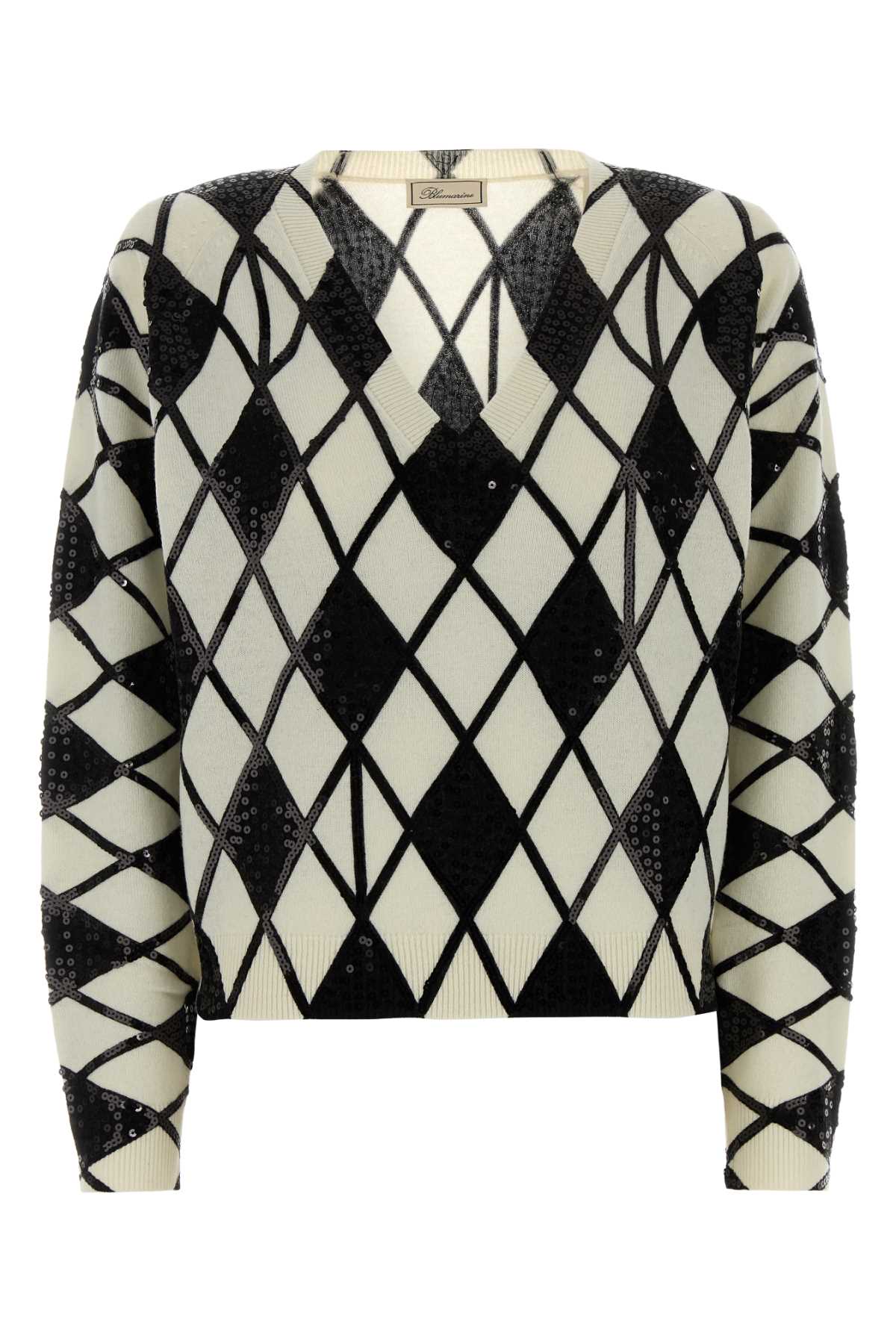 Blumarine Women Embroidered Wool Blend Sweater BLUMARINE