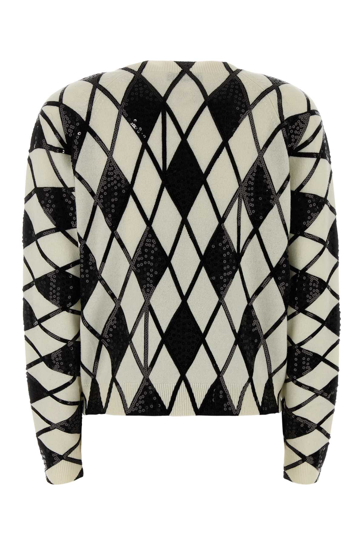 Blumarine Women Embroidered Wool Blend Sweater BLUMARINE