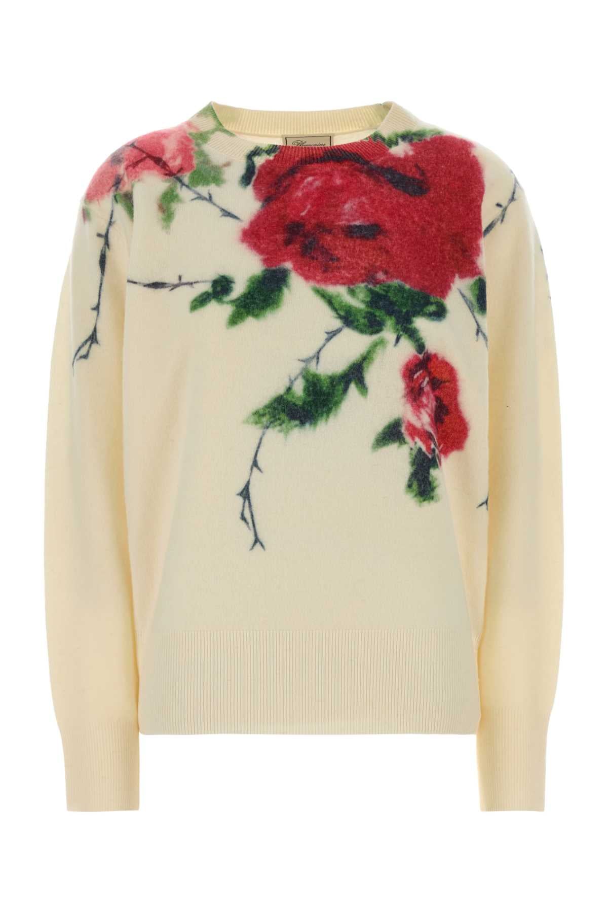Blumarine Women Printed Wool Blend Sweater BLUMARINE