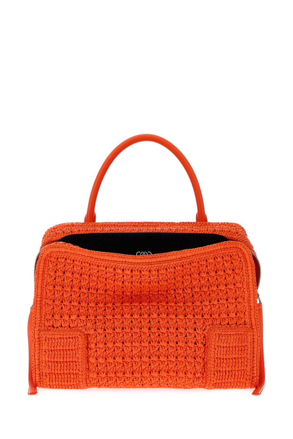 Loewe Women Orange Raffia Loewe X Cosima Von Bonin Amazona 180 Handbag LOEWE