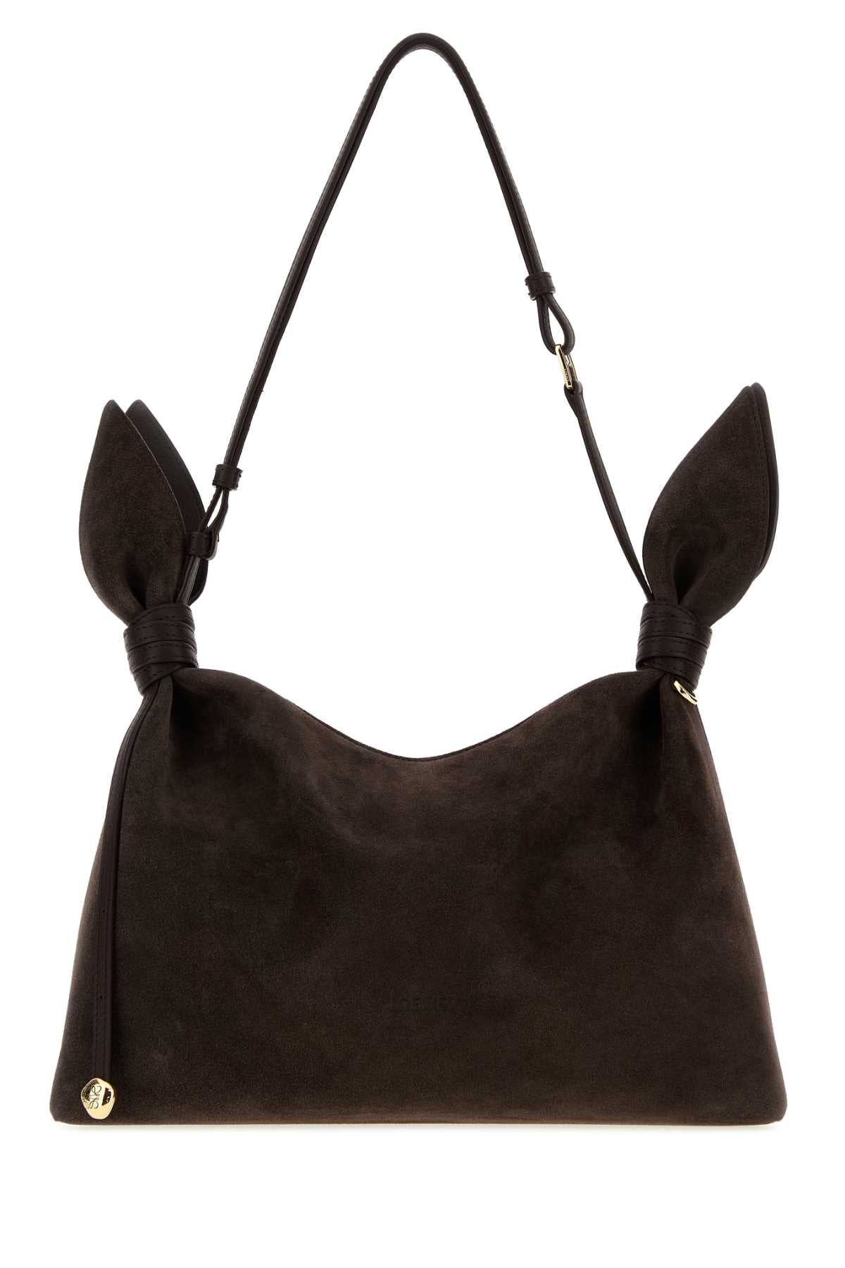 Loewe Women Dark Brown Suede Scarf Shopping Bag LOEWE