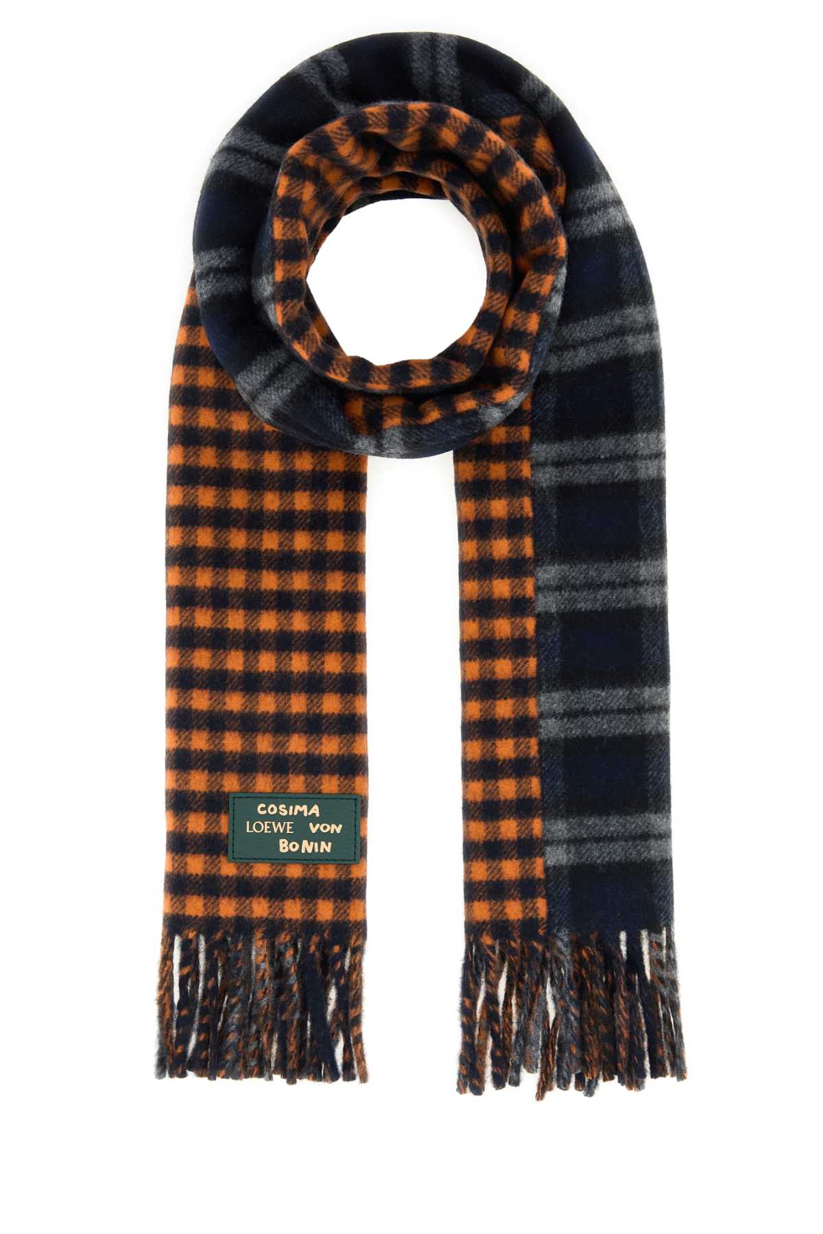 Loewe Women Embroidered Wool Blend Loewe X Cosima Von Bonin Scarf LOEWE